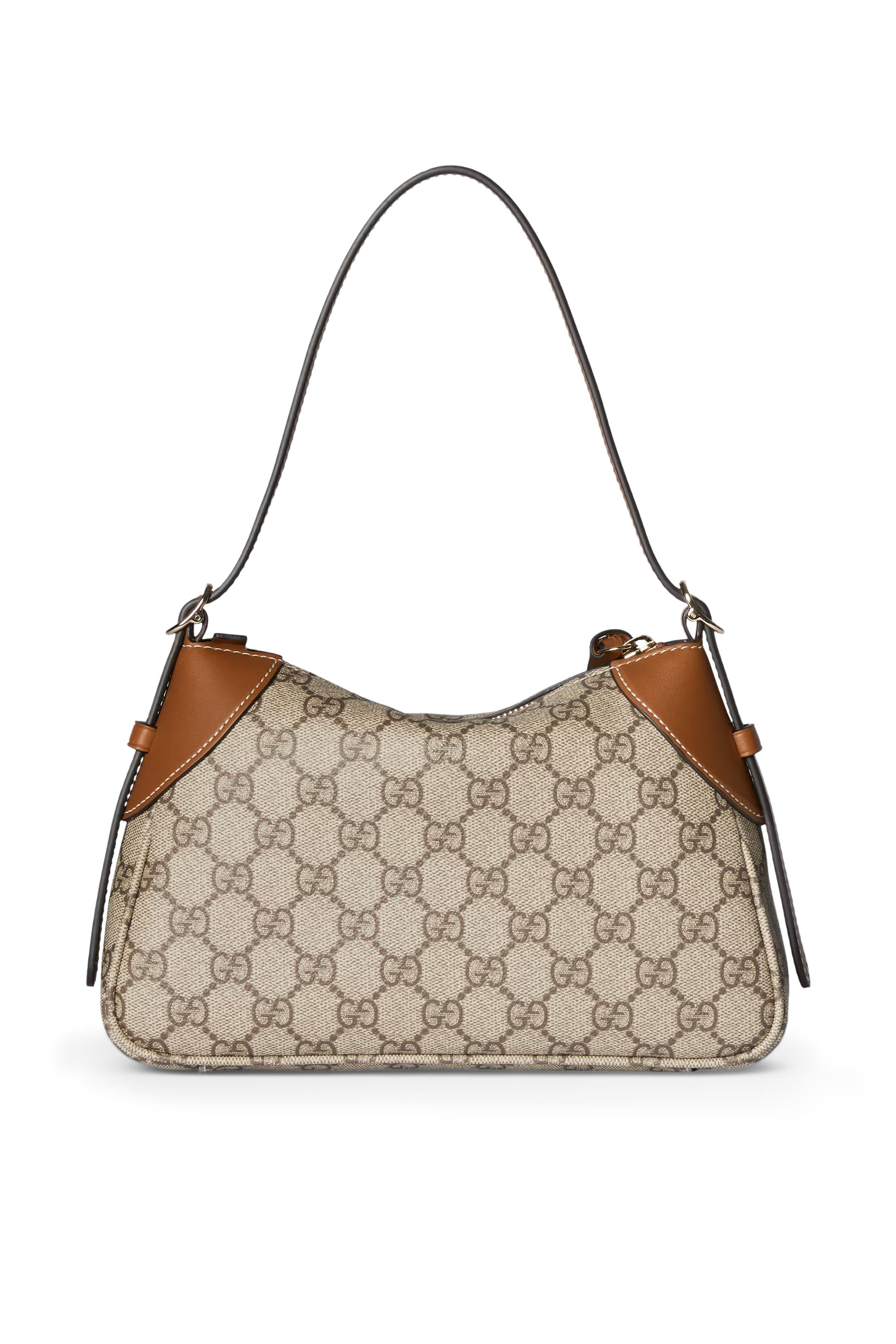 حقيبة كتف بنقشة حرفي شعار الماركة