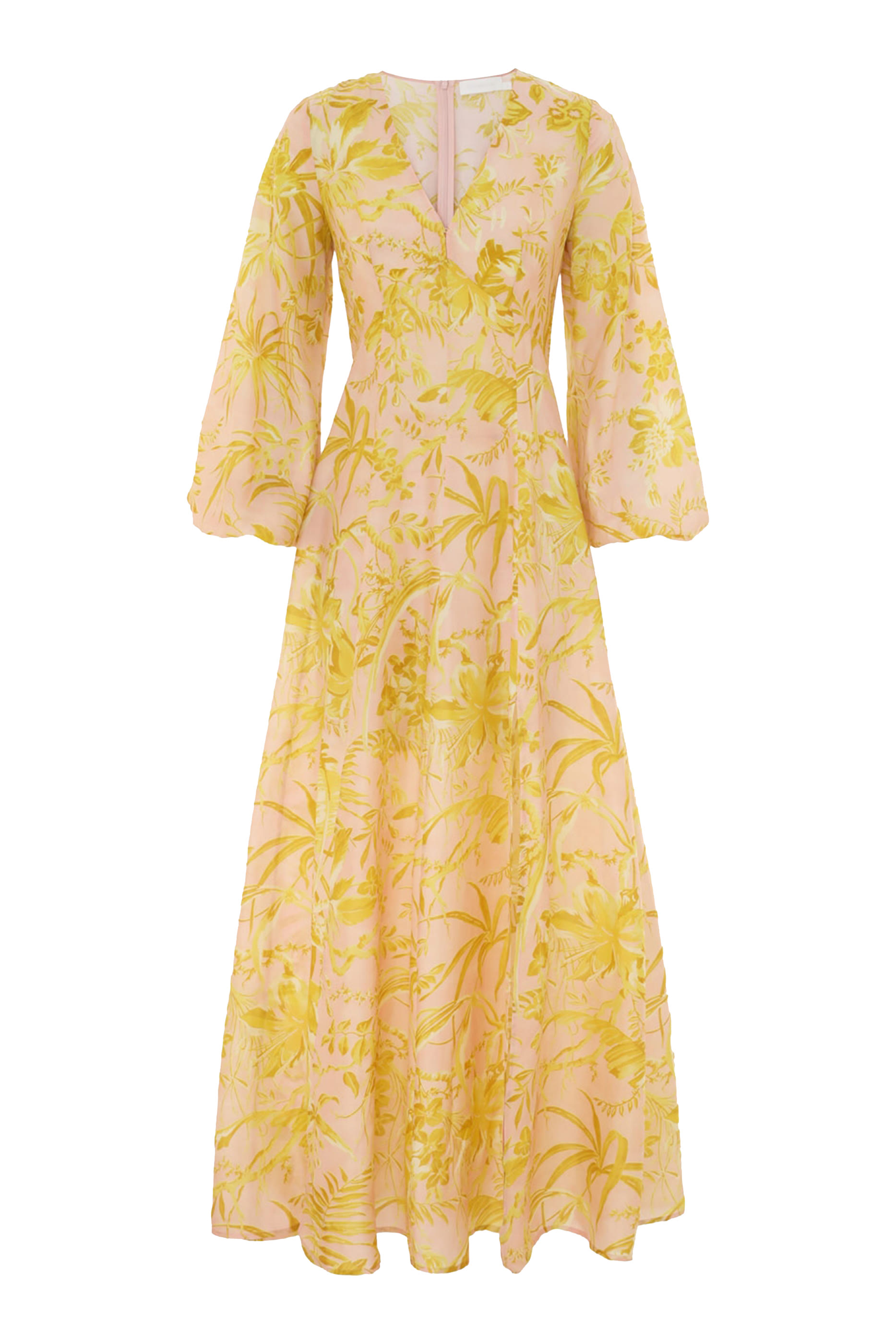 فستان طويل بأكمام طويلة