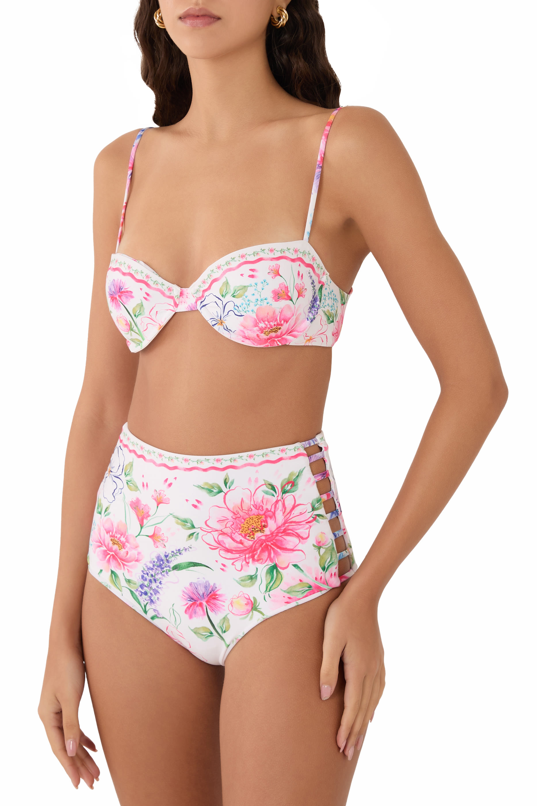 قطعة بيكيني سفلية جولز كروما بخصر مرتفع ونقشة زهور