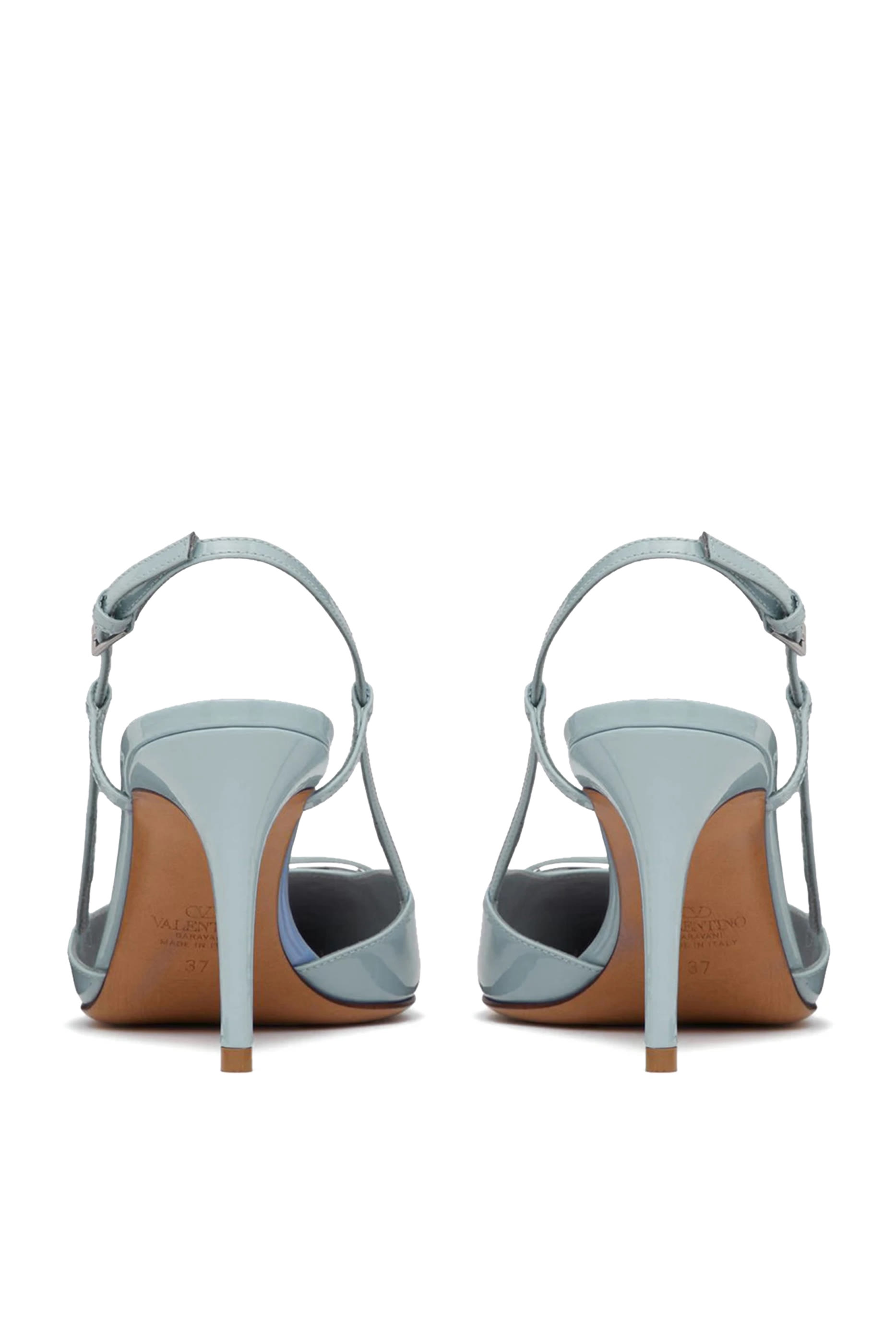 حذاء فالنتينو غارافاني كلاسيكي 80 مع سير خلفي جلد لامع