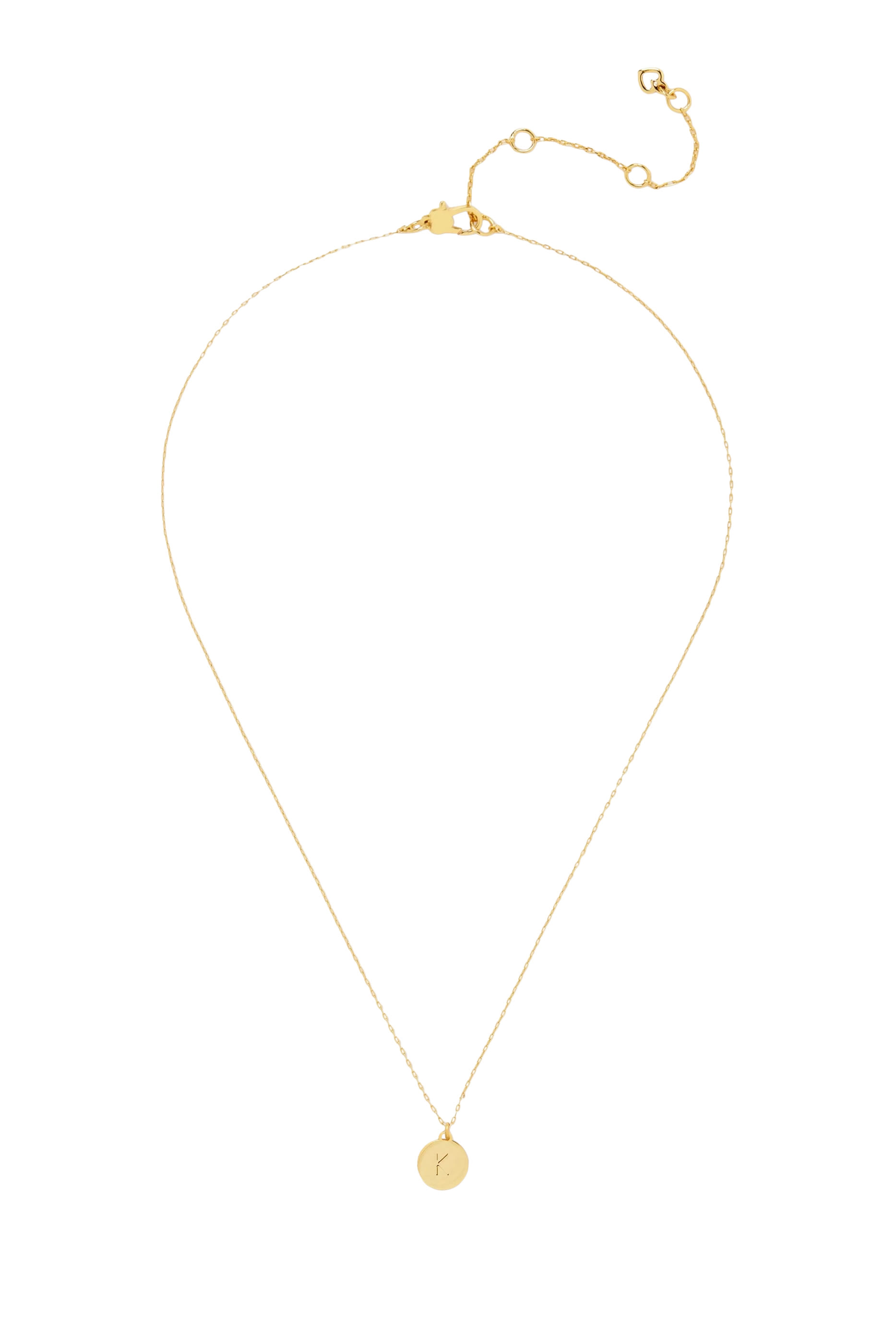 قلادة بدلاية صغيرة بنقشة حرف K، معدن مطلي