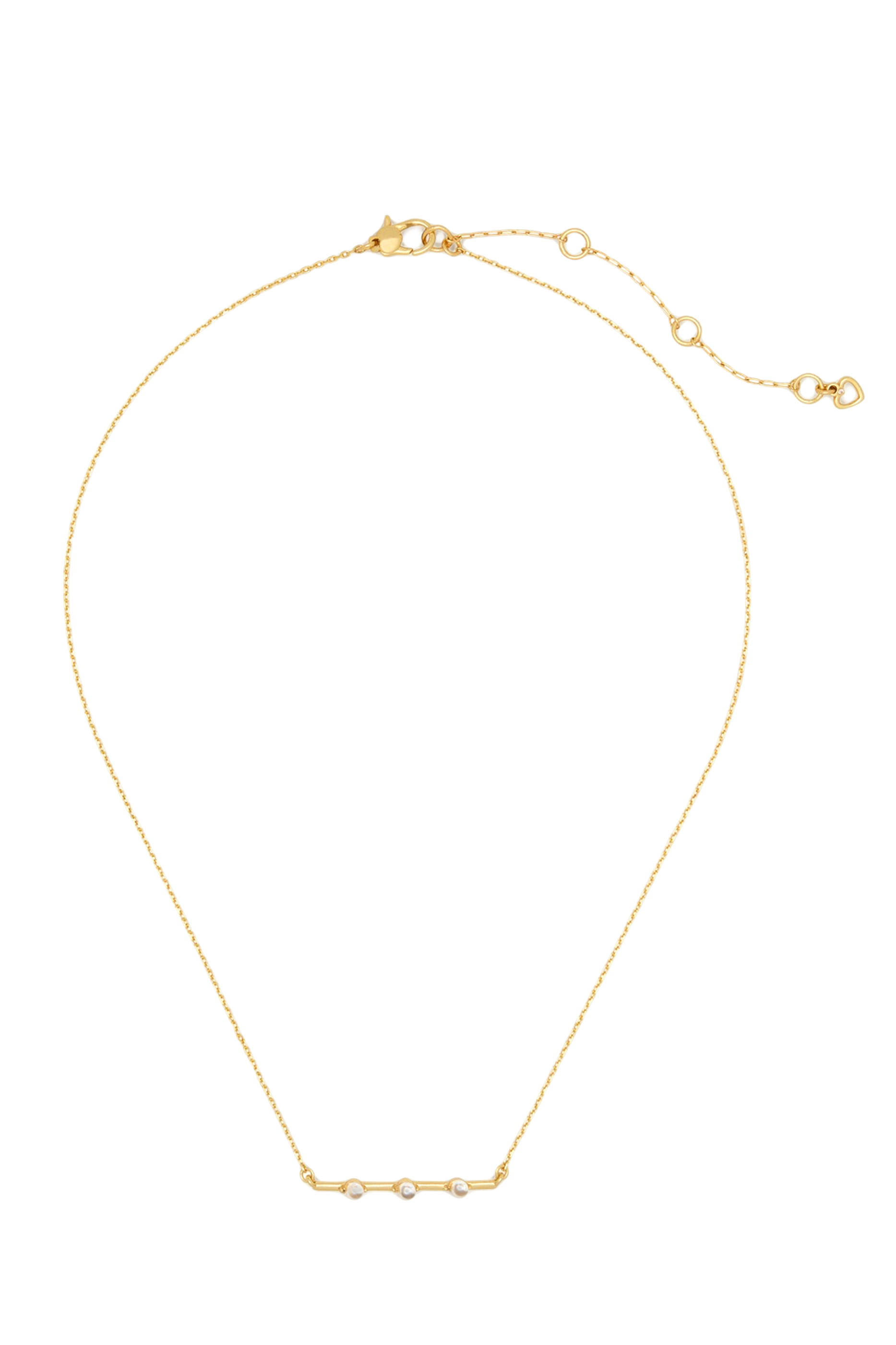 قلادة هينت اوف شيمر مرصعة بأحجار زركونيا مكعبة ولؤلؤ زجاجي، معدن مطلي