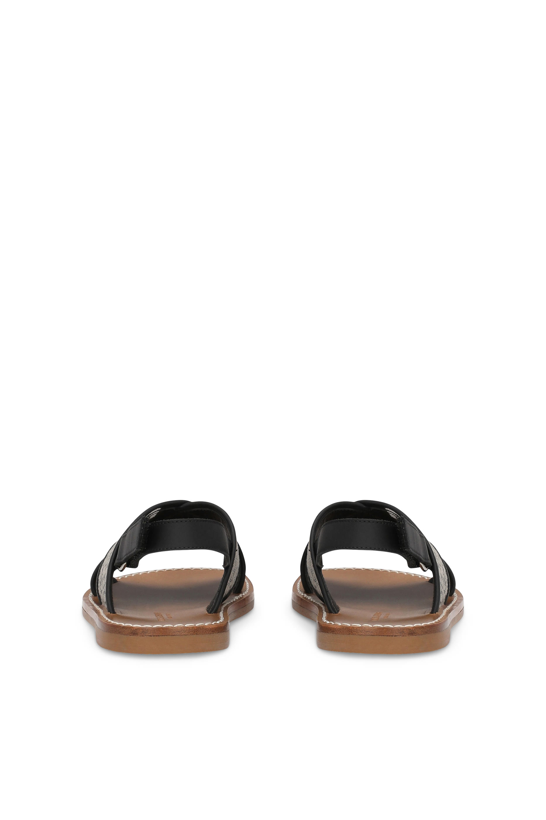 صندل قماش قنب محفور بشعار الماركة للأطفال