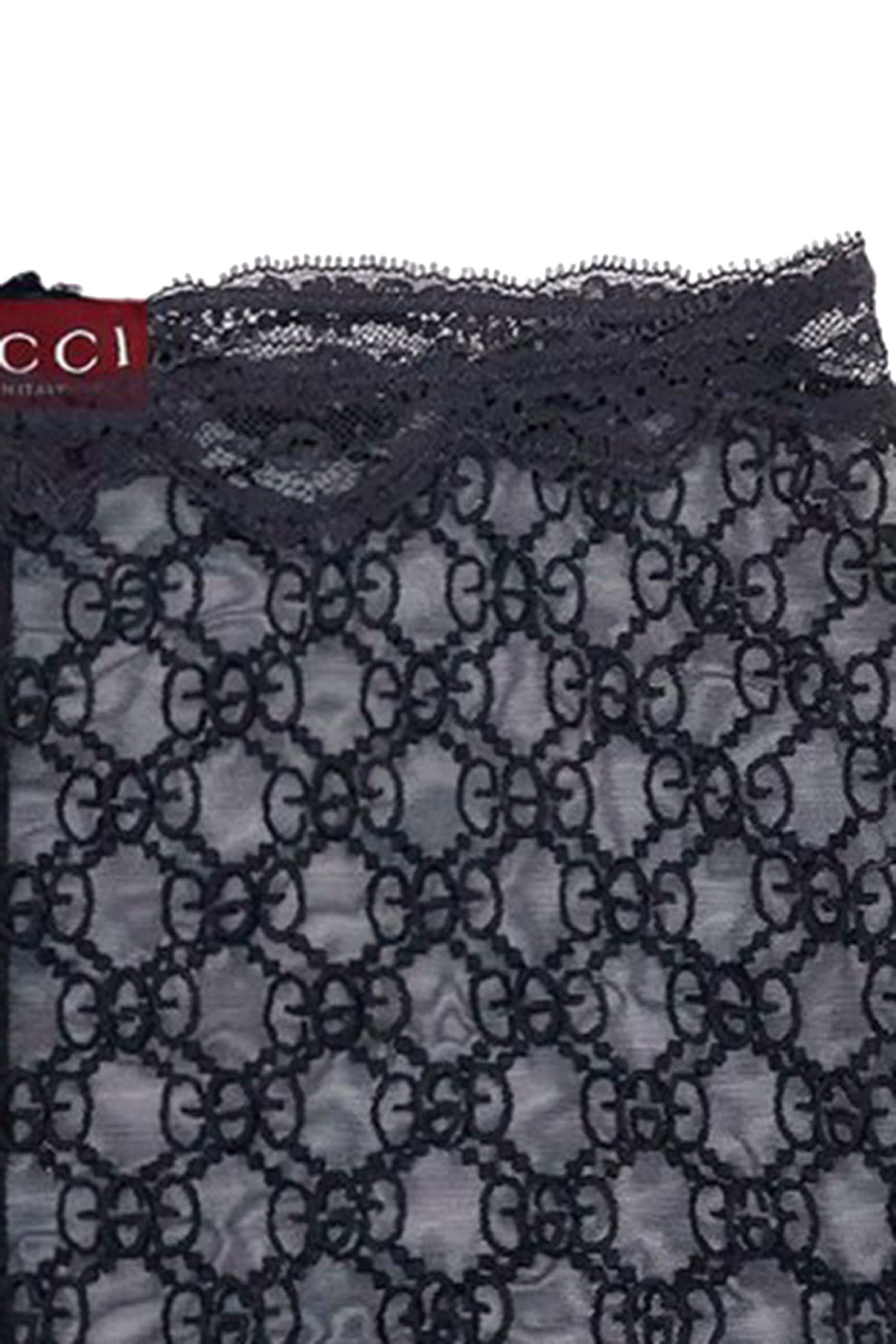 بنطال كولوت دانتيل مطرّز بشعار حرفي الماركة