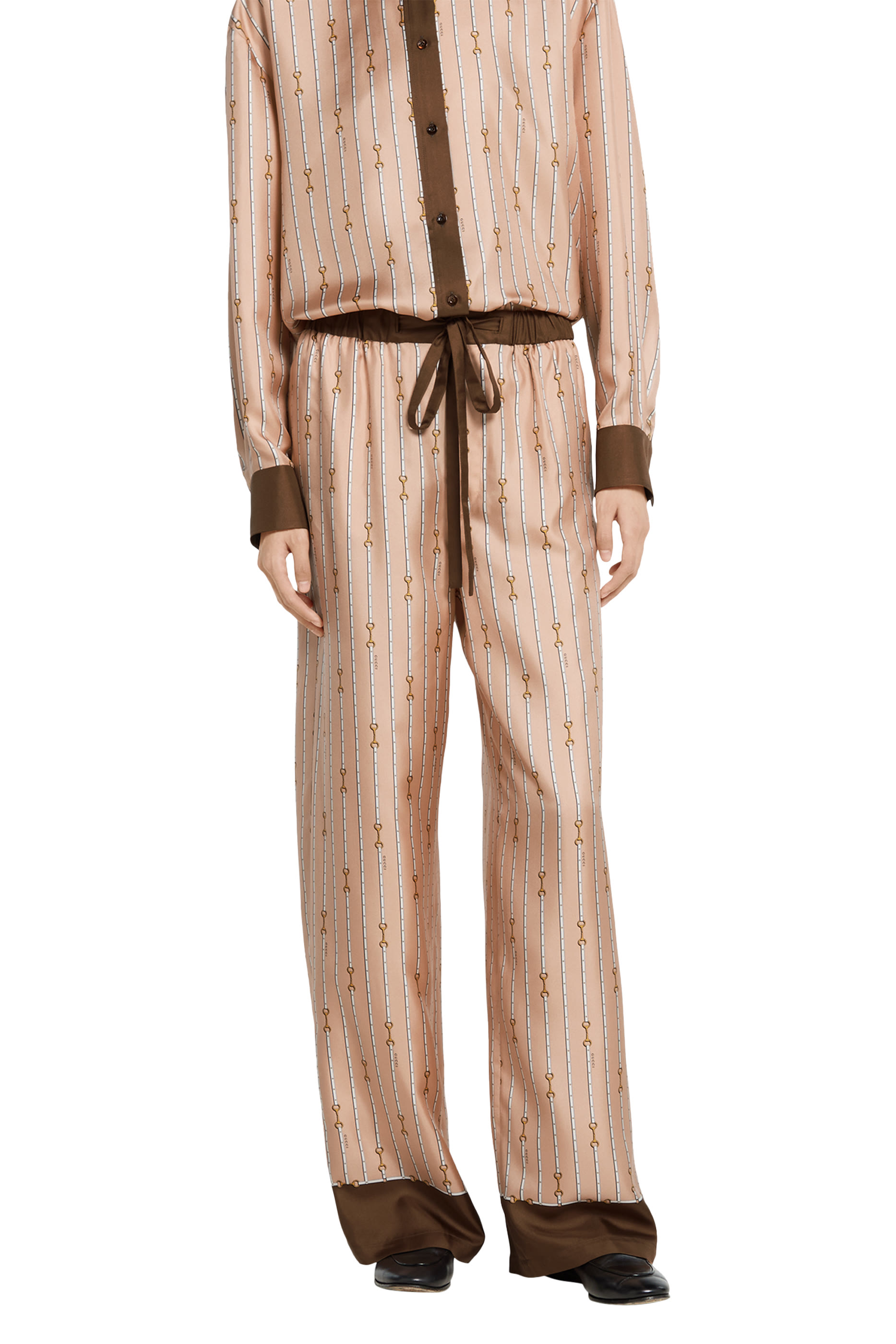 بنطال بنقشة حرير تويل