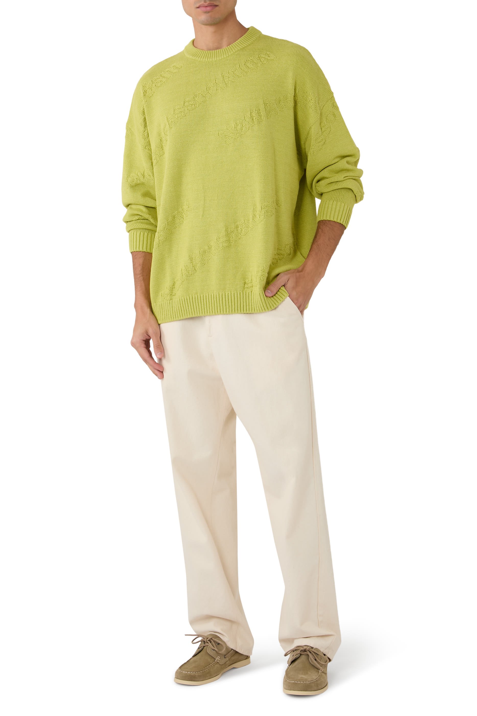 سترة بشعار الماركة جاكار قماش منسوج