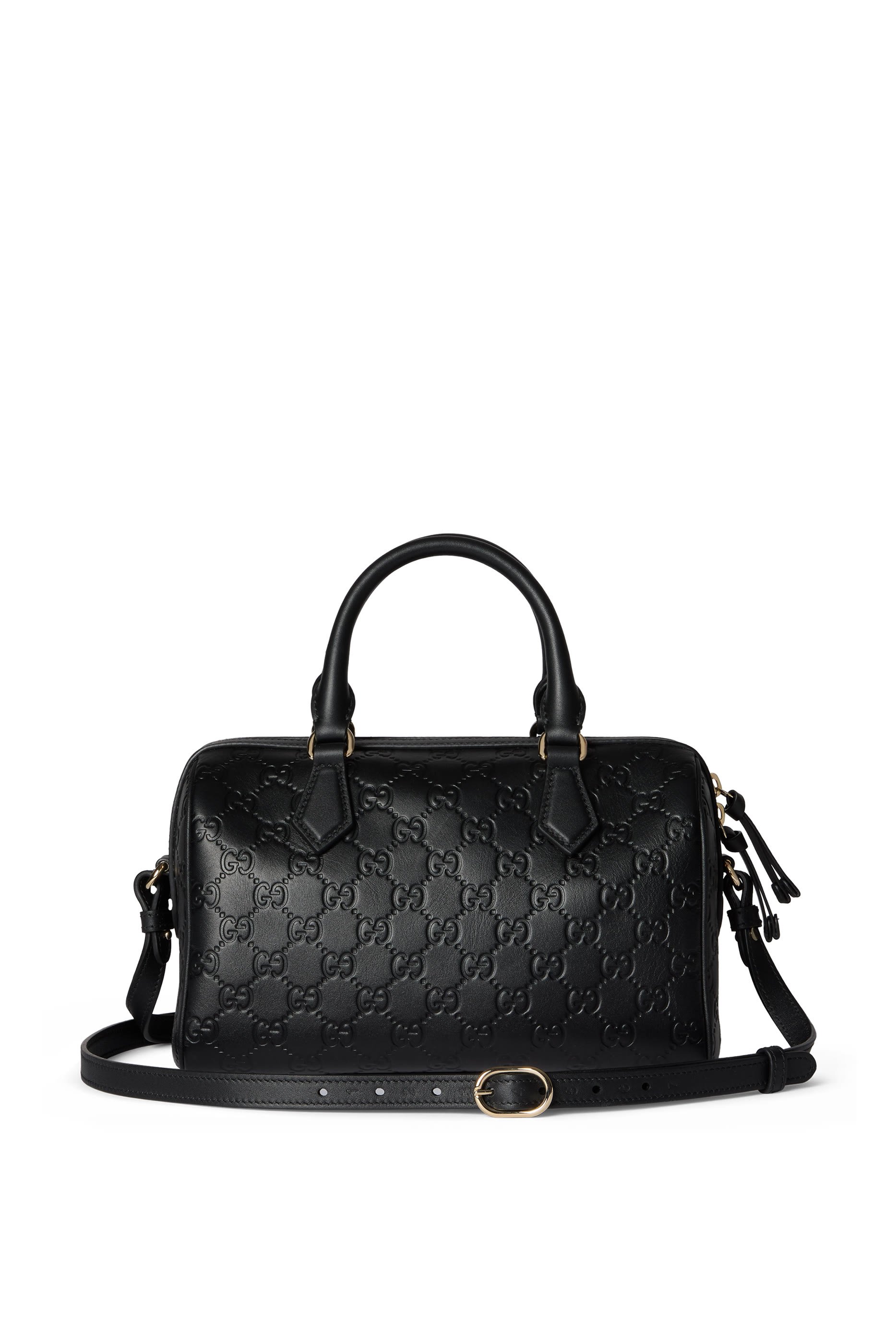 حقيبة بوستون متوسطة مزينة بشعار الماركة