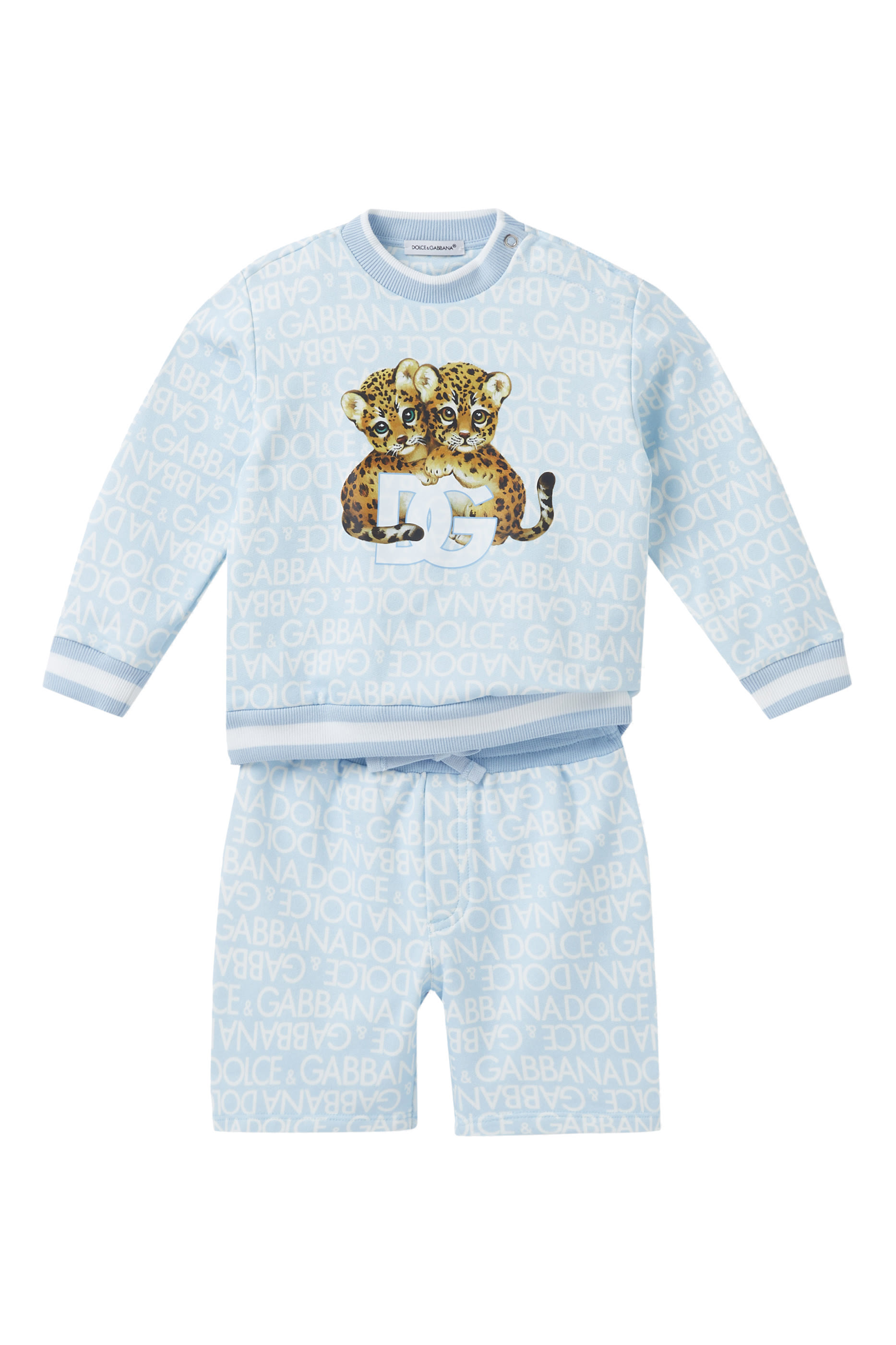 شورت قطن بطلعات شعار الماركة للأطفال