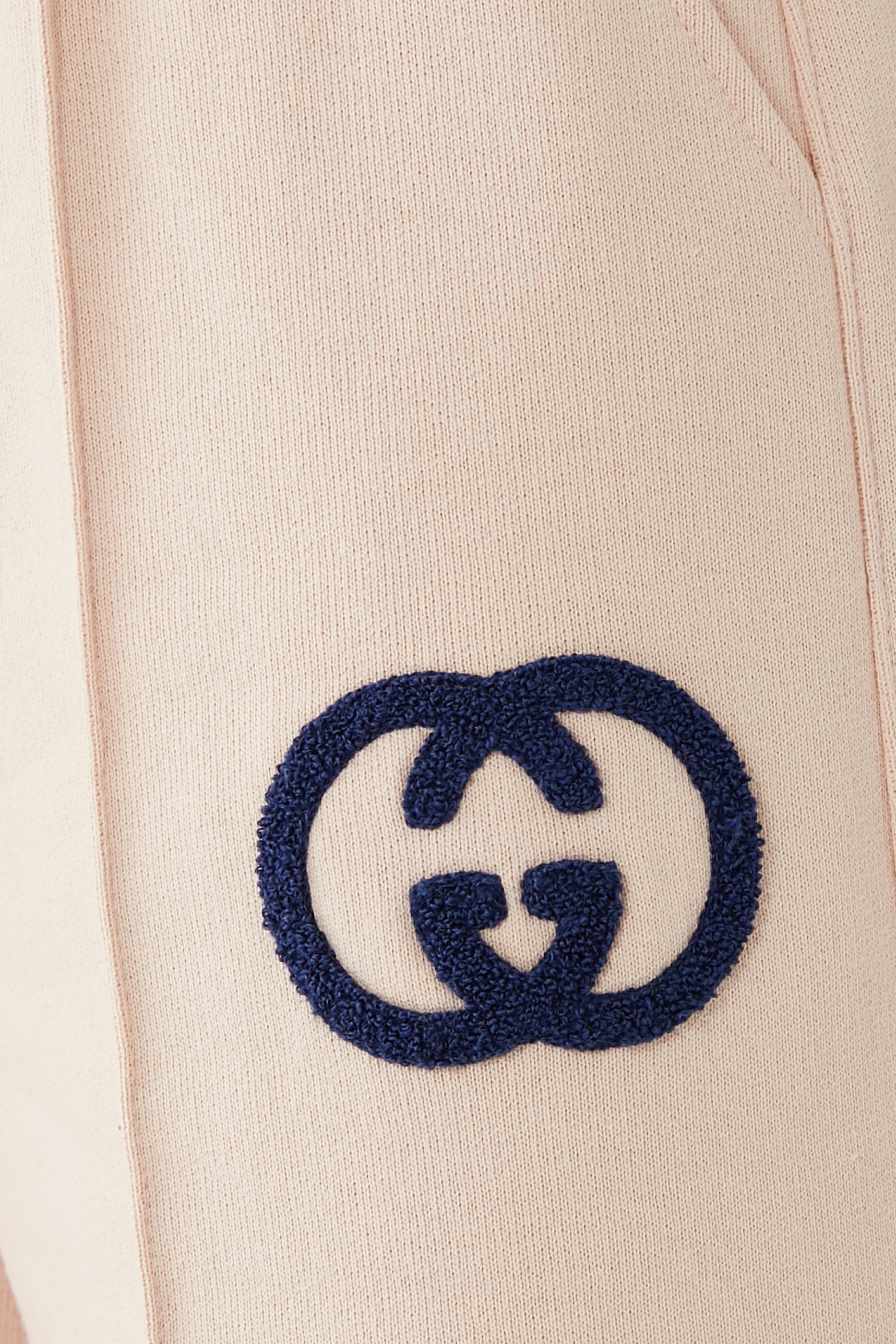 بنطال رياضي بنقشة حرفي شعار الماركة قطن جاكار