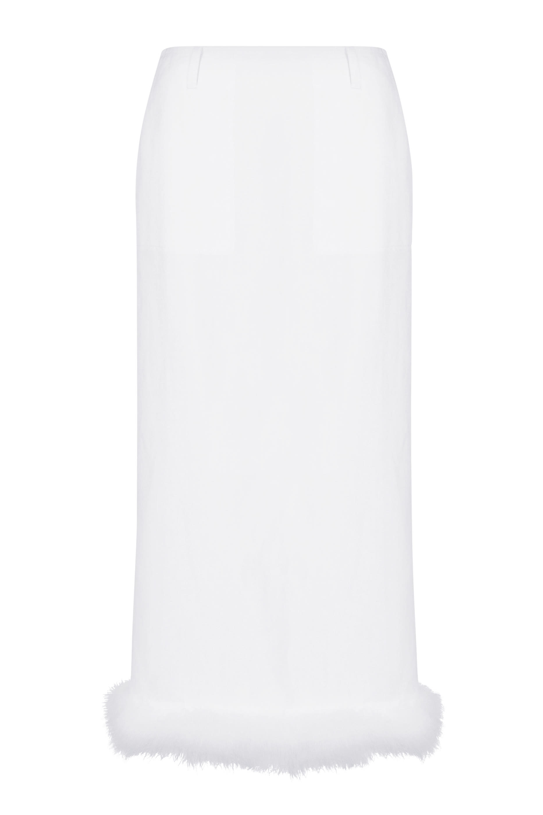 تنورة مصبوغة بالخيوط مزيج كتان