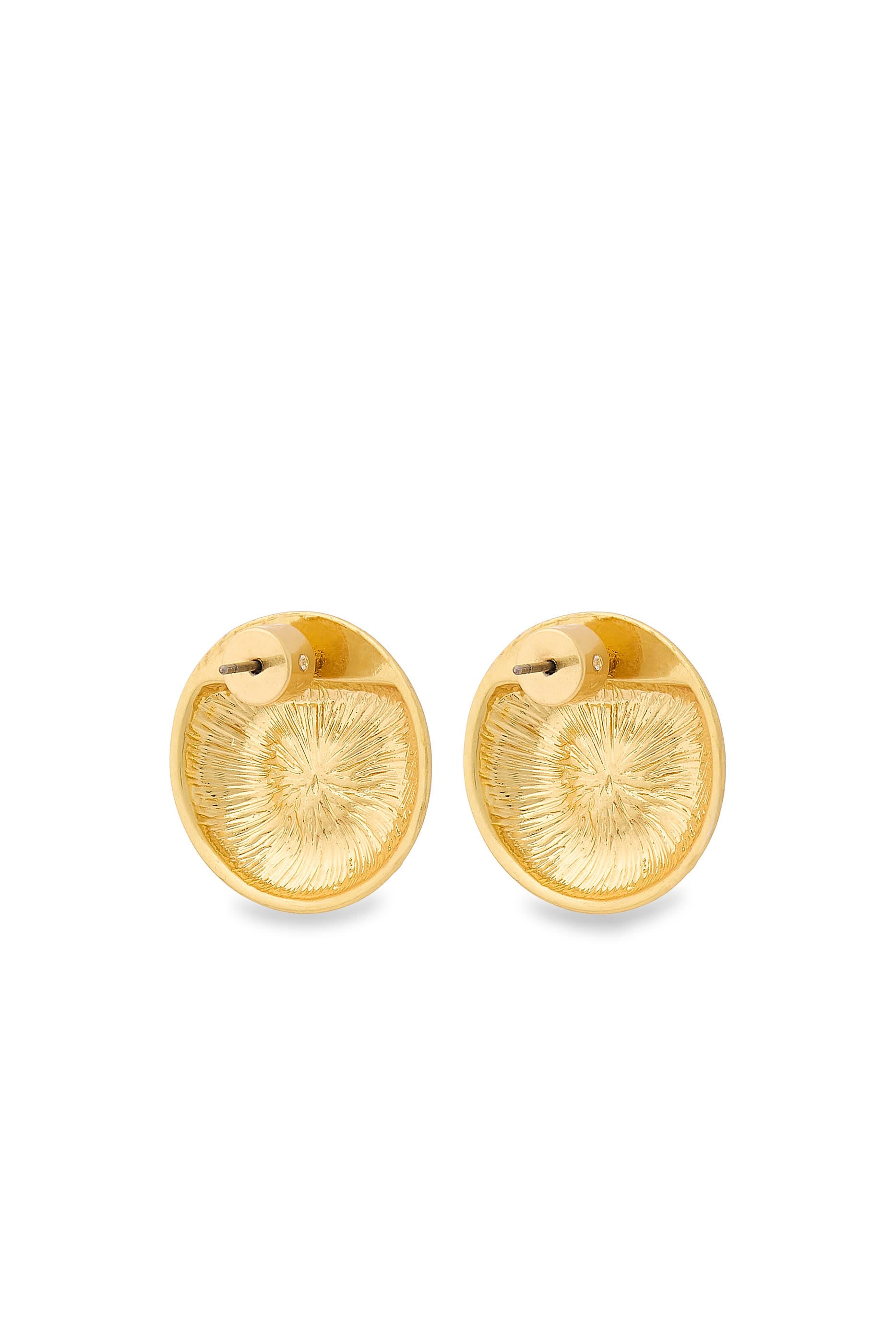 أقراط بتصميم مقبب بأحجار بلون زمردي