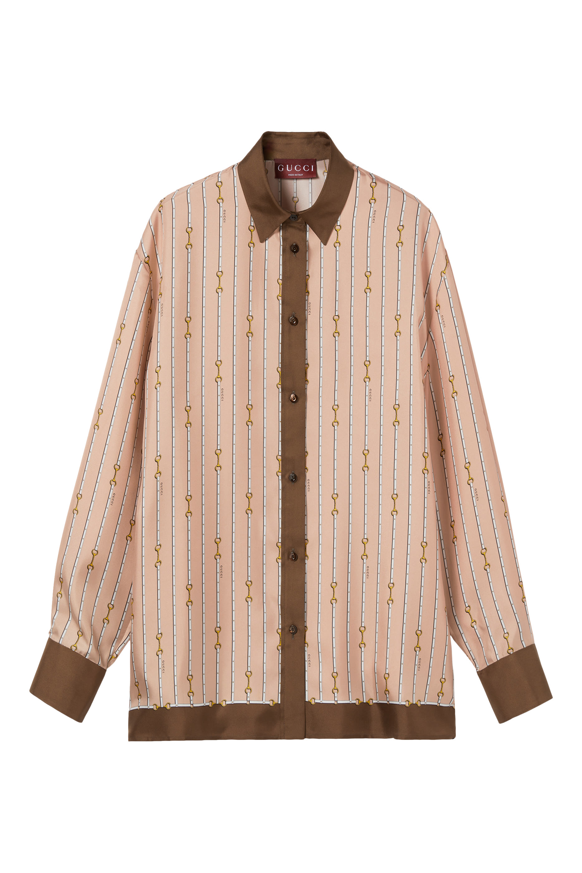 قميص بنقشة حرير تويل