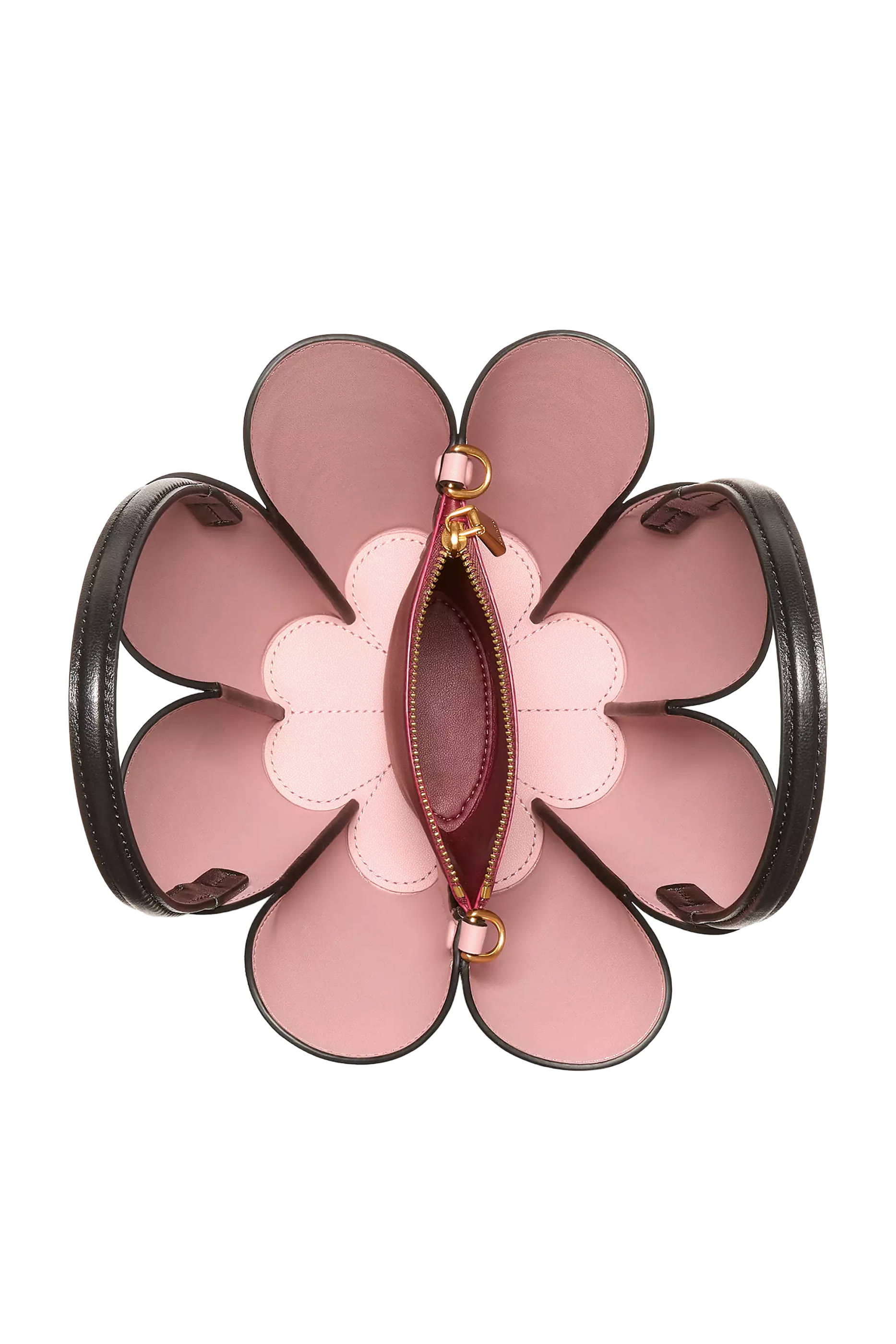 حقيبة باكيت بنقشة زهور بشكل بستوني