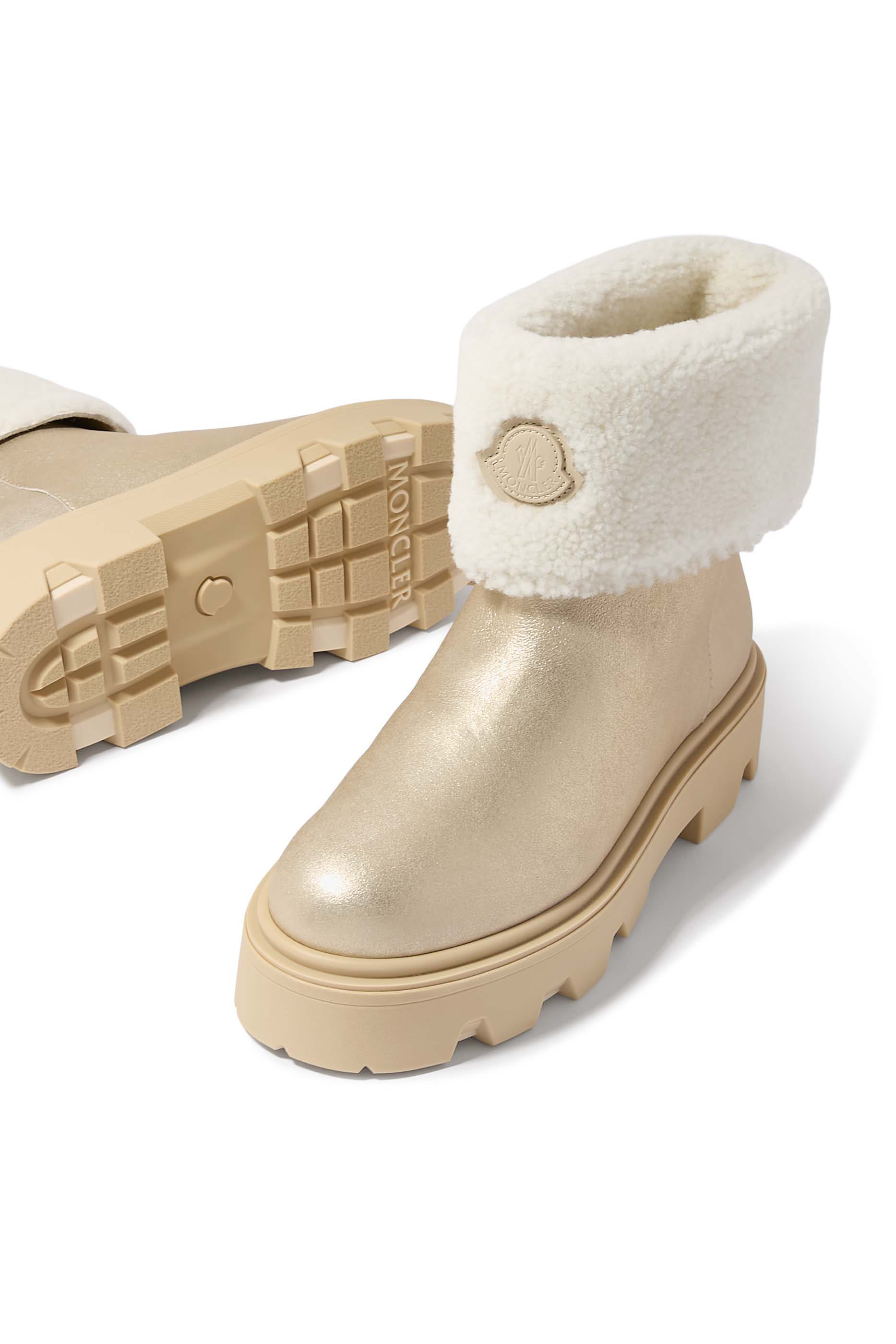 حذاء بوت أوريا متوسط الطول صوف غنم