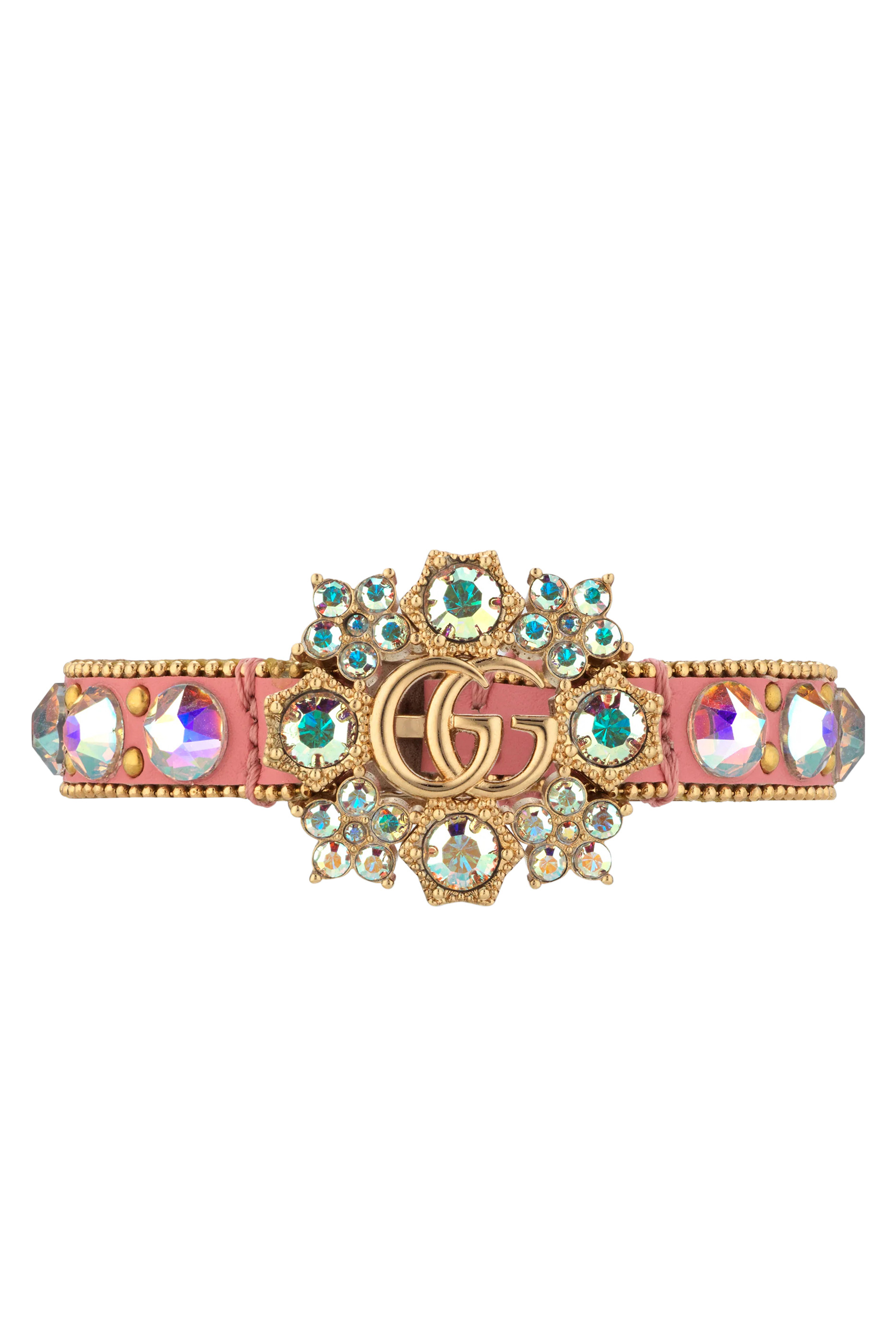 سوار بحلية زهرة وشعار GG&rlm; مرصع بكريستال