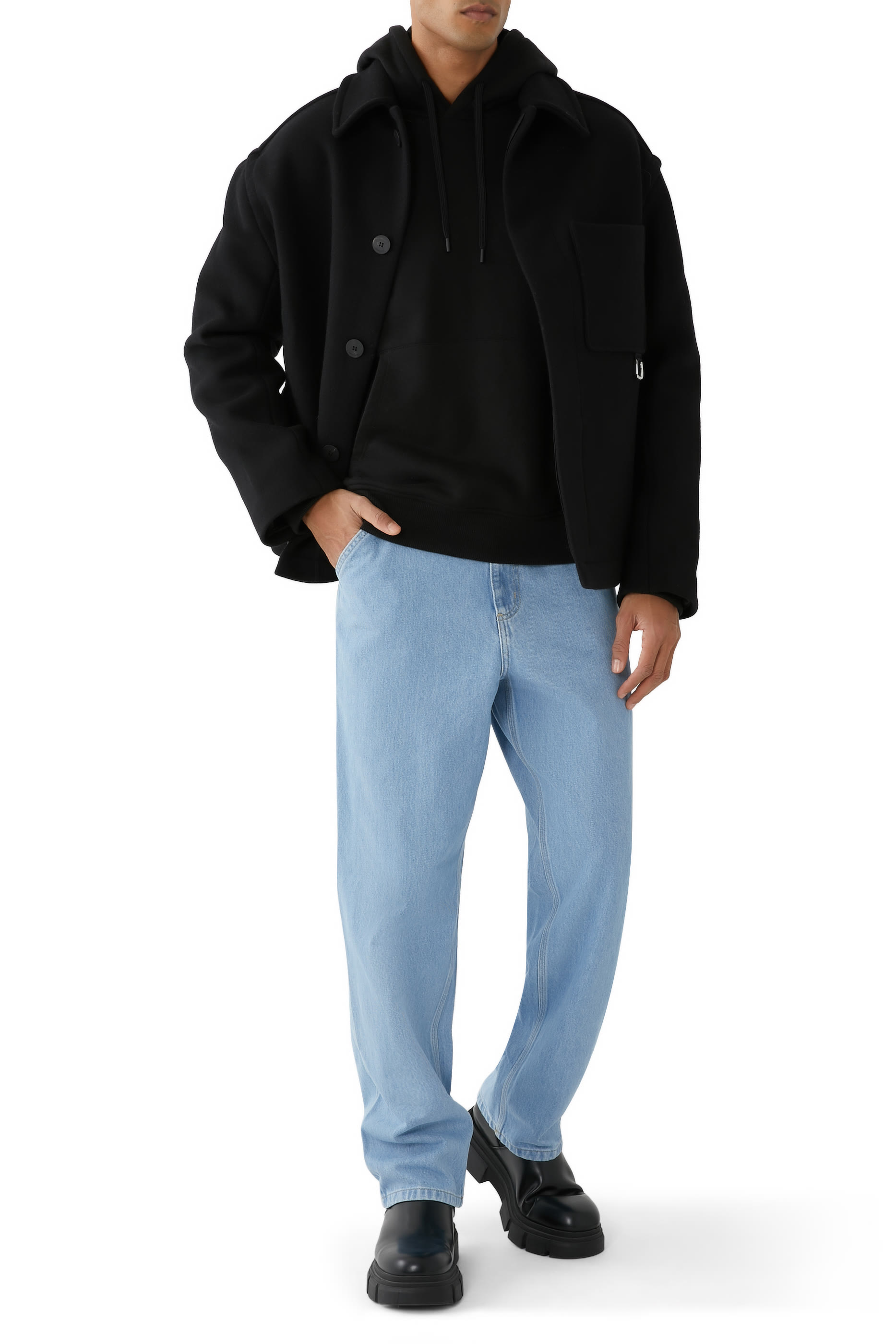 بنطال دنيم سنجل ني