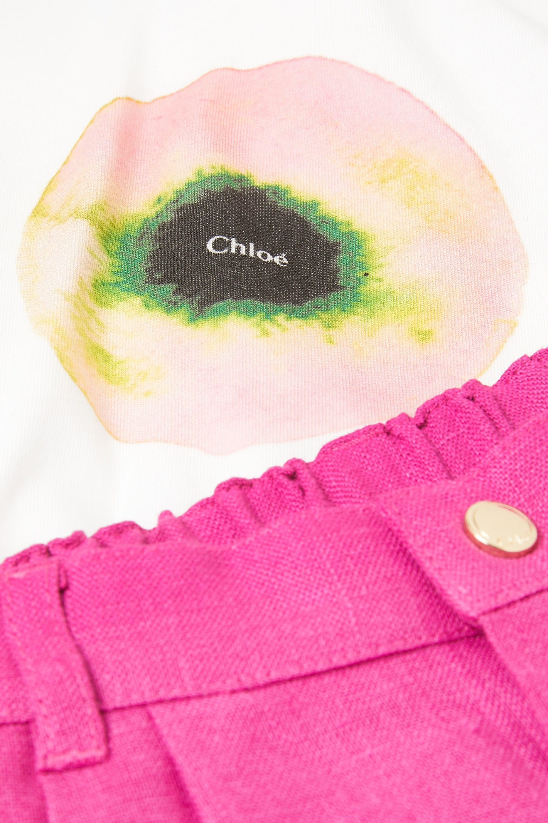 طقم تيشيرت وشورت كتان للأطفال، 2 قطع