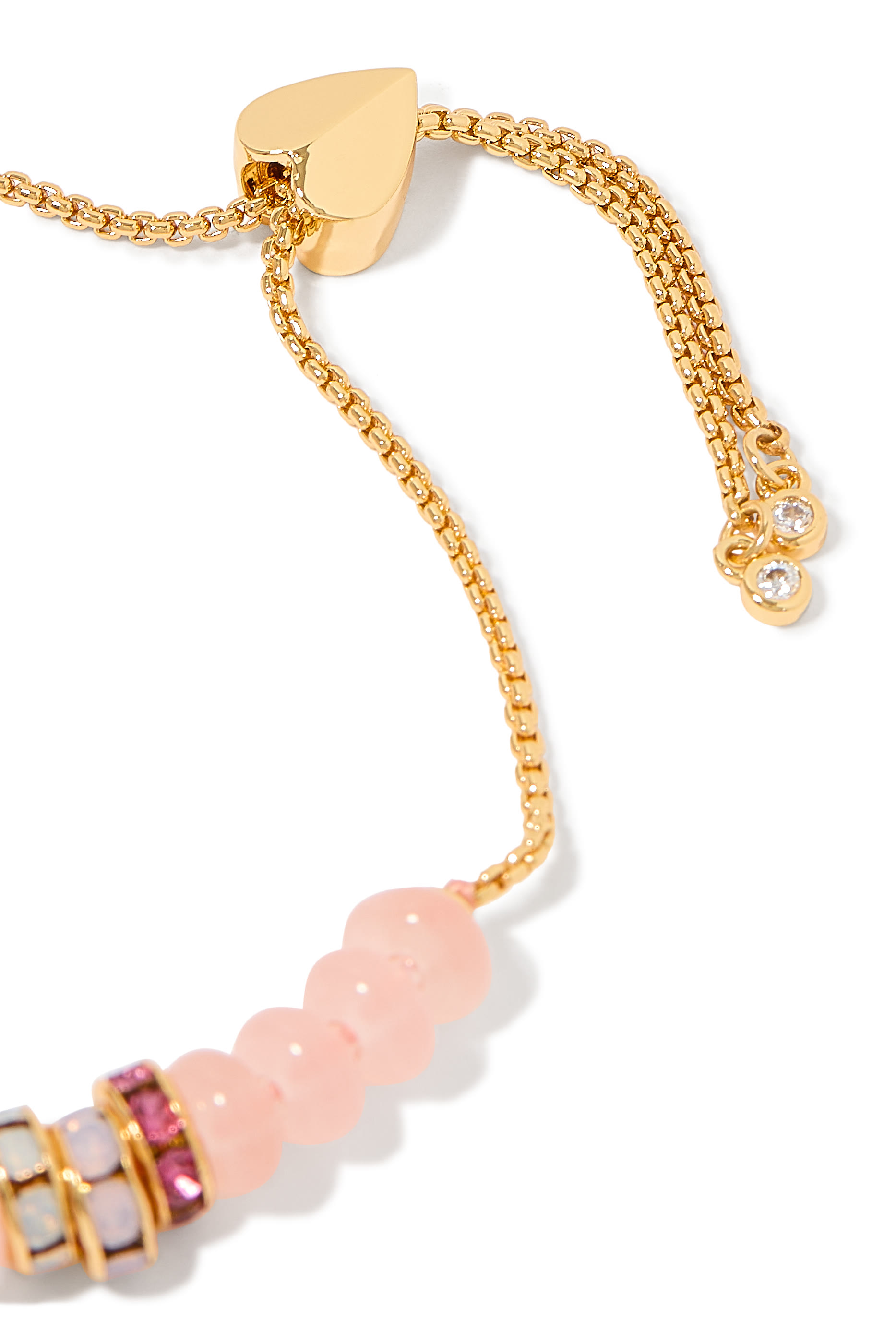 سوار مزين بأحجار زركونيا مكعبة وحجر تشيكي وخرز صغير وحجر زجاجي، معدن مطلي وخيط