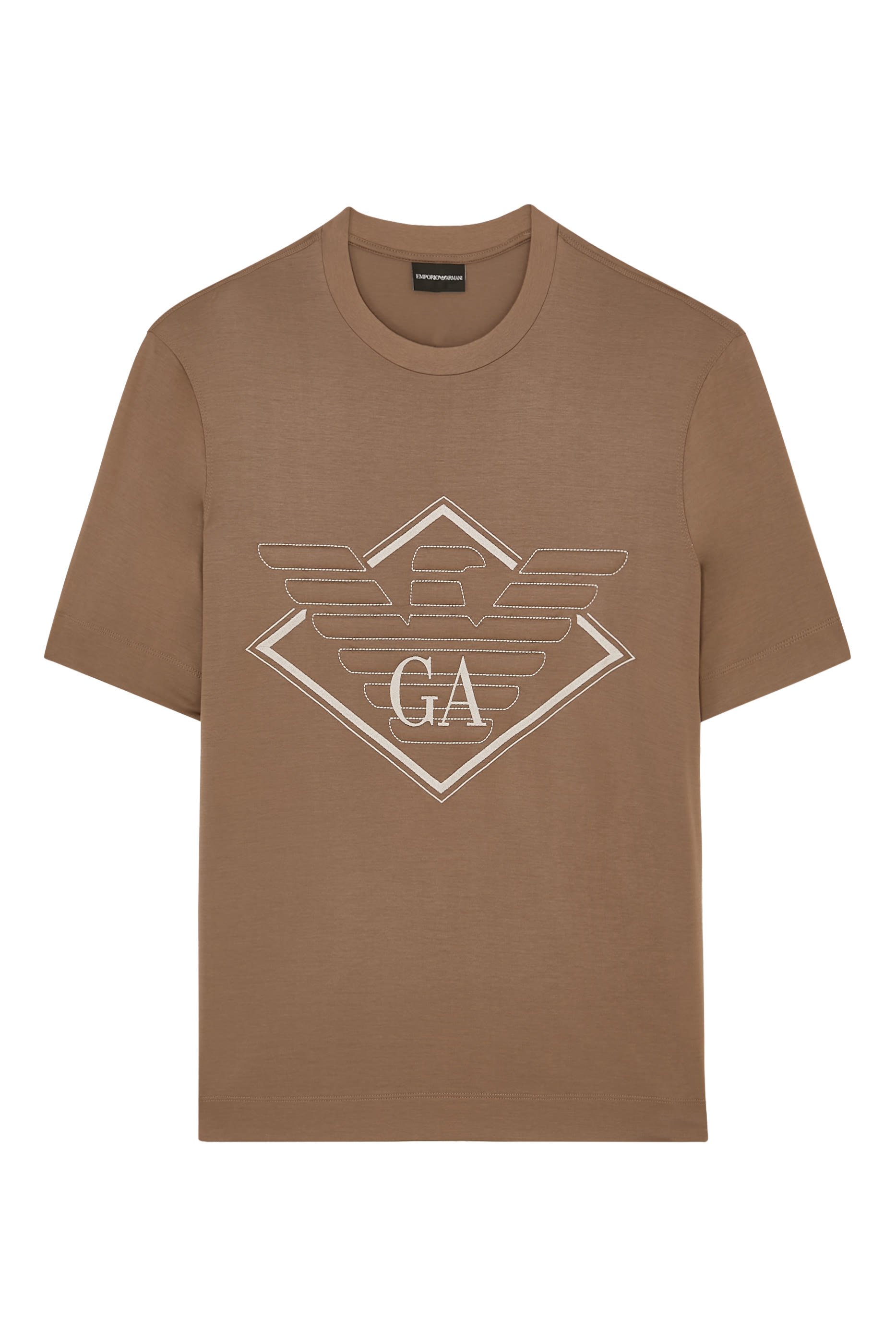 Oversized Eagle Logo Lyocell-blend Jersey T-Shirt