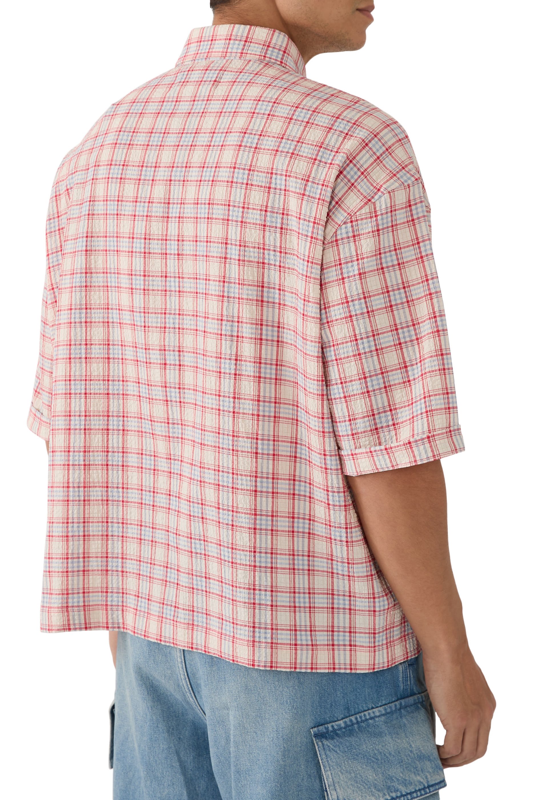 قميص سامرلاندوم قصير بنقشة مربعات