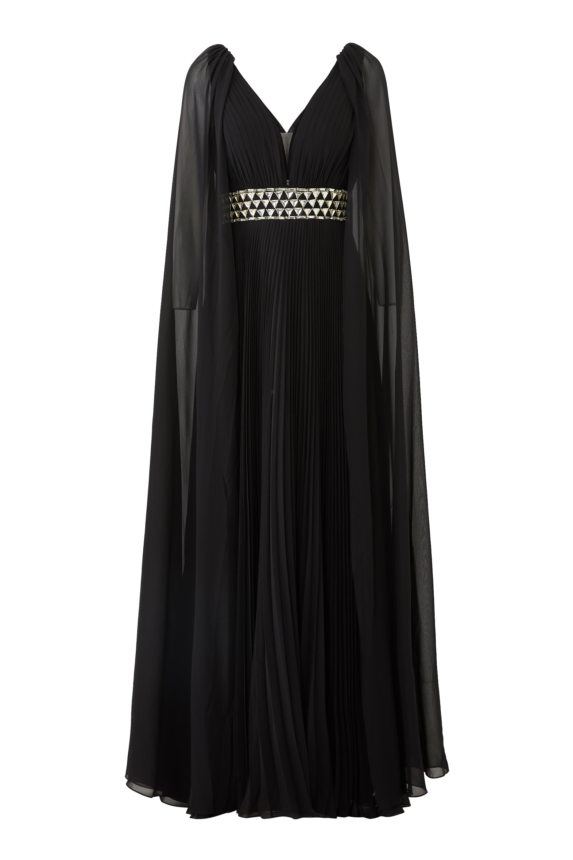 فستان سهرة بأكمام كاب