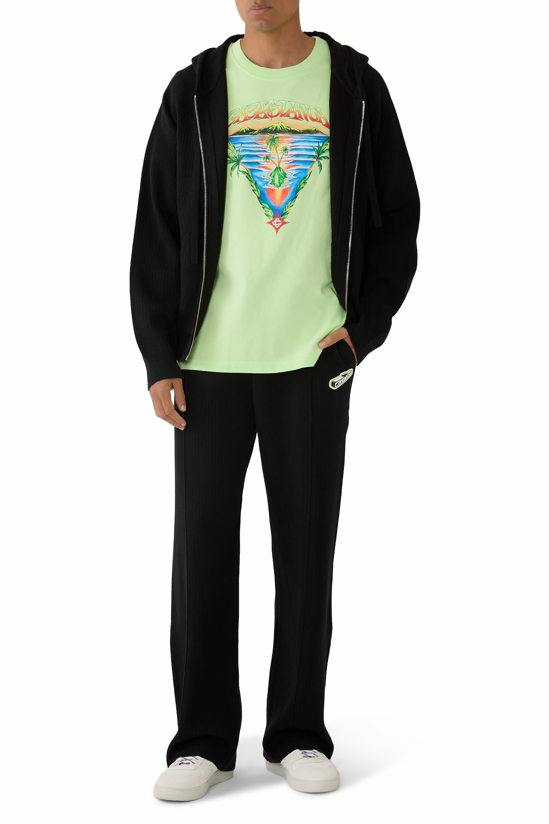 بنطال نسيج ميرينو مضلع