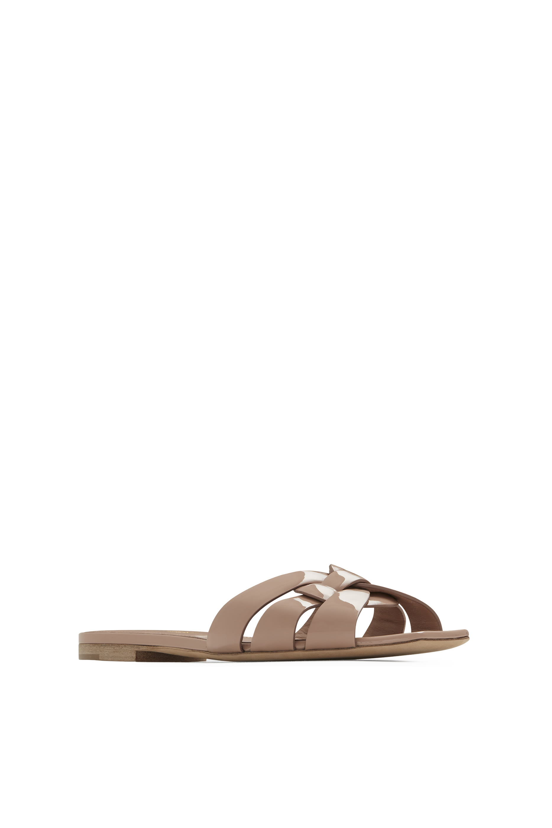 حذاء تريبيوت مفتوح من الخلف جلد لامع