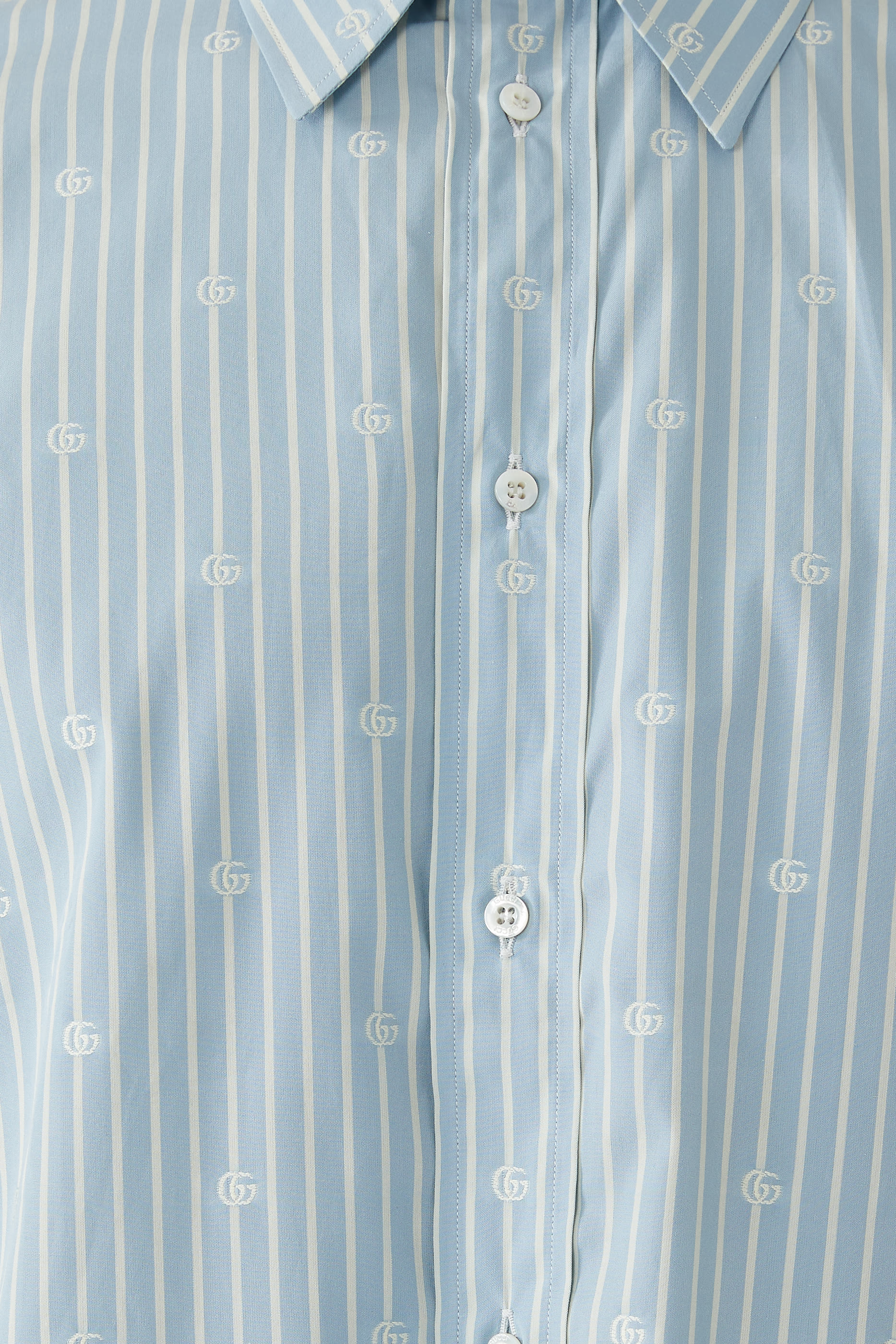 قميص بحروف شعار الماركة مخططة