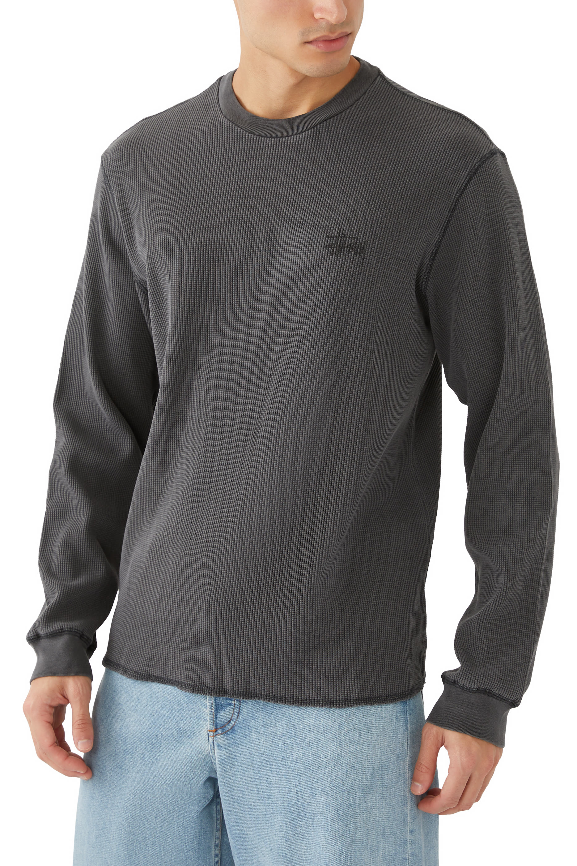 تيشيرت أساسي حراري بأكمام طويلةو شعار الماركة