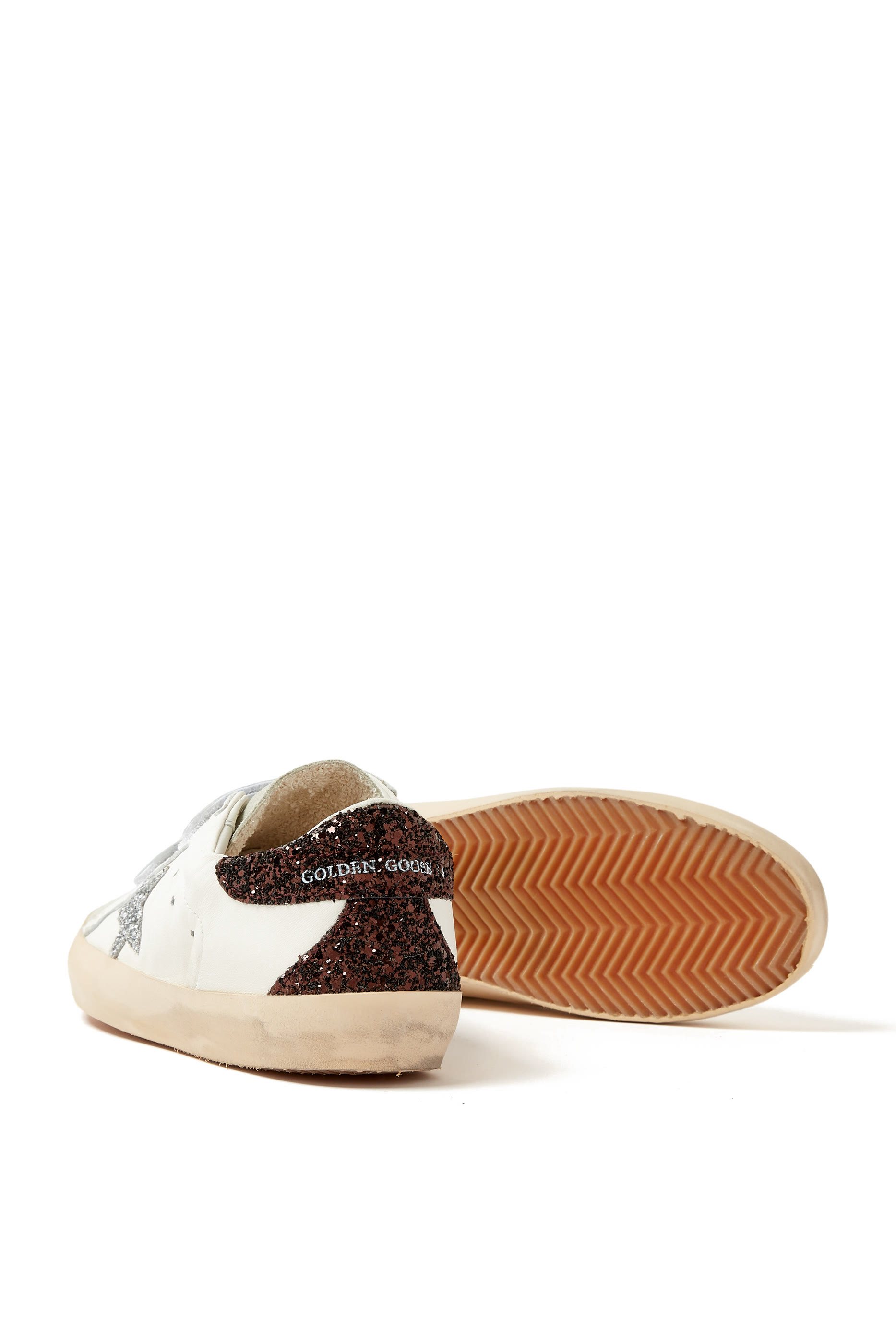 سنيكرز أولد سكول للأطفال جلد بنجمة مزينة بالغليتر