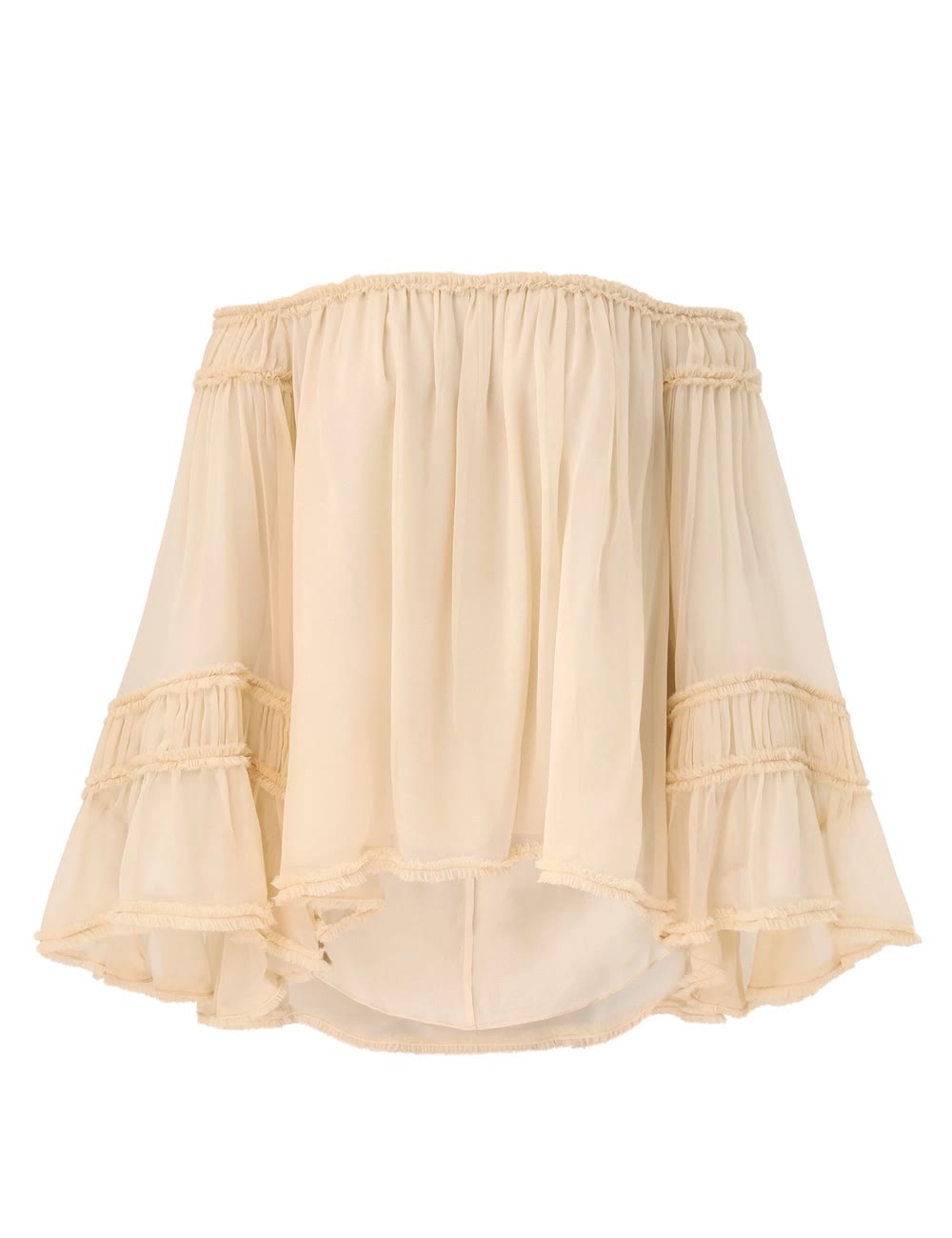 Rebellion Fray Flutter Blouse