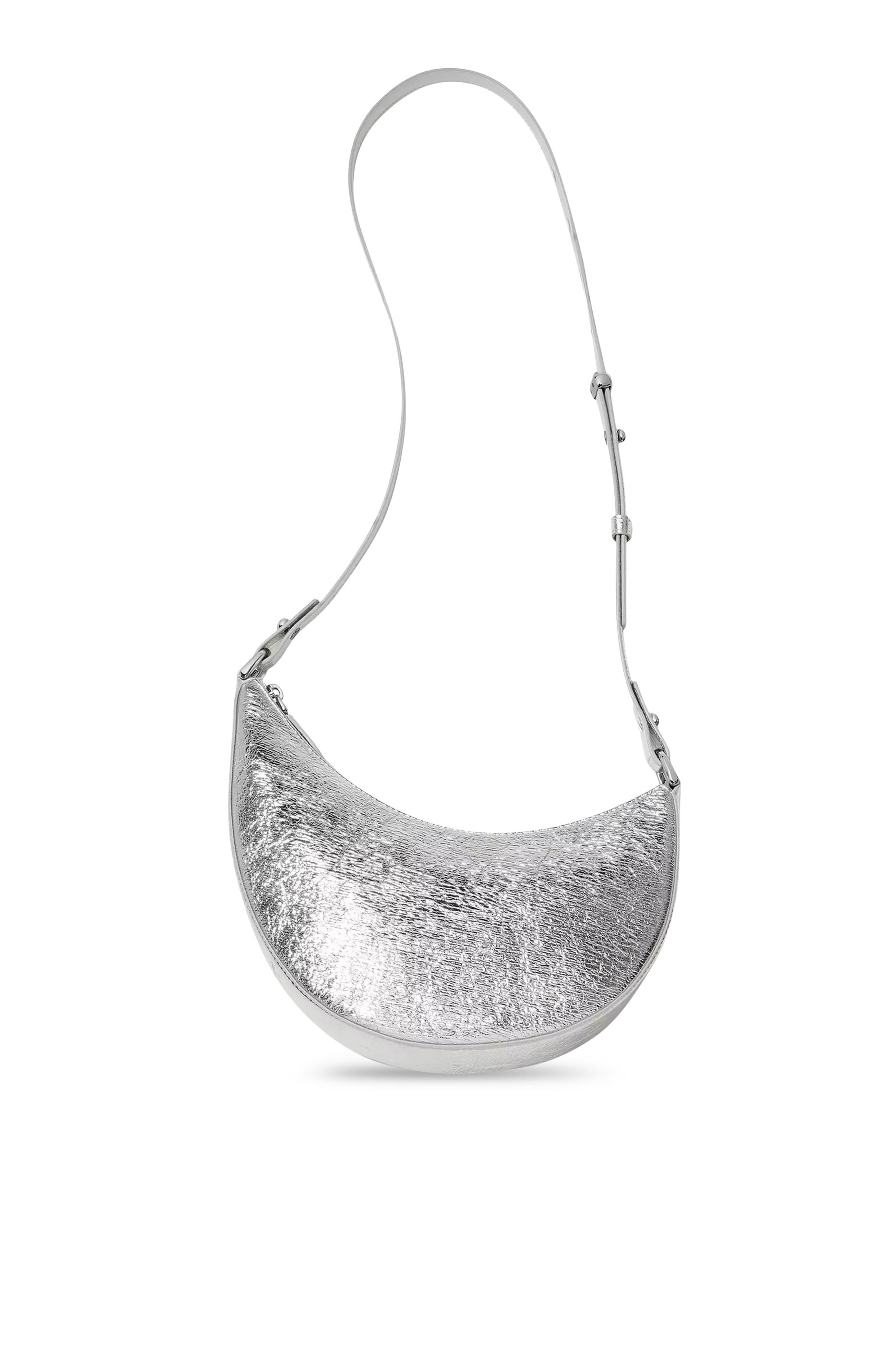 حقيبة كروس بودي ديو جلد لامع مجعد