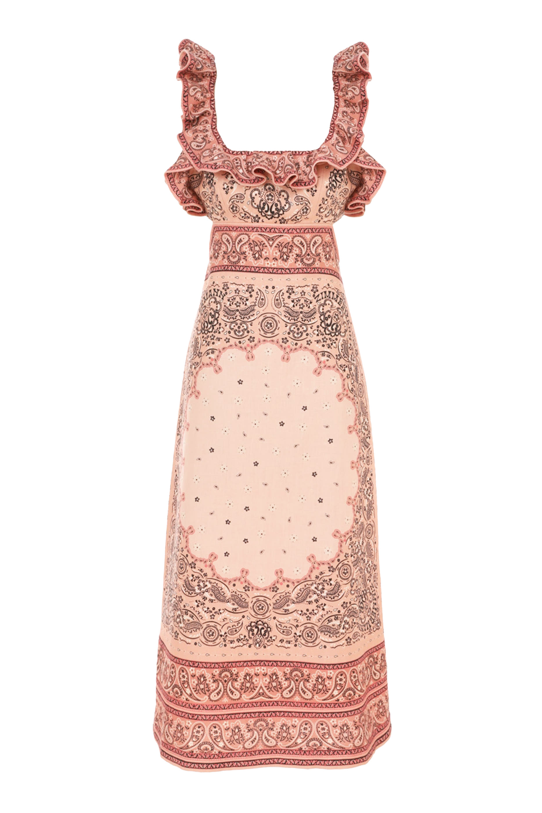 فستان ماتشميكر متوسط الطول بكشكش