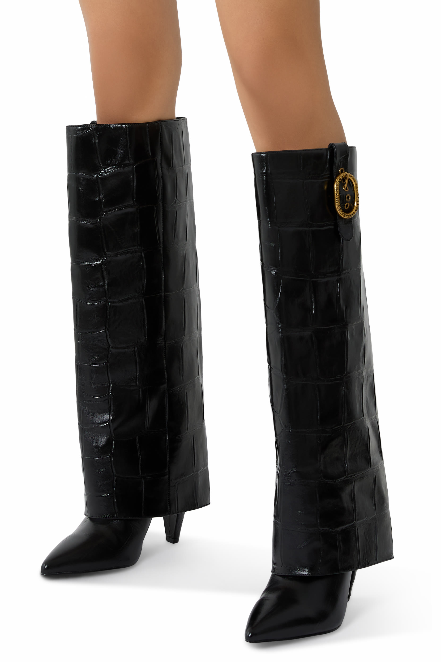 حذاء  بوت طويل 100 بتصميم قابل للطي