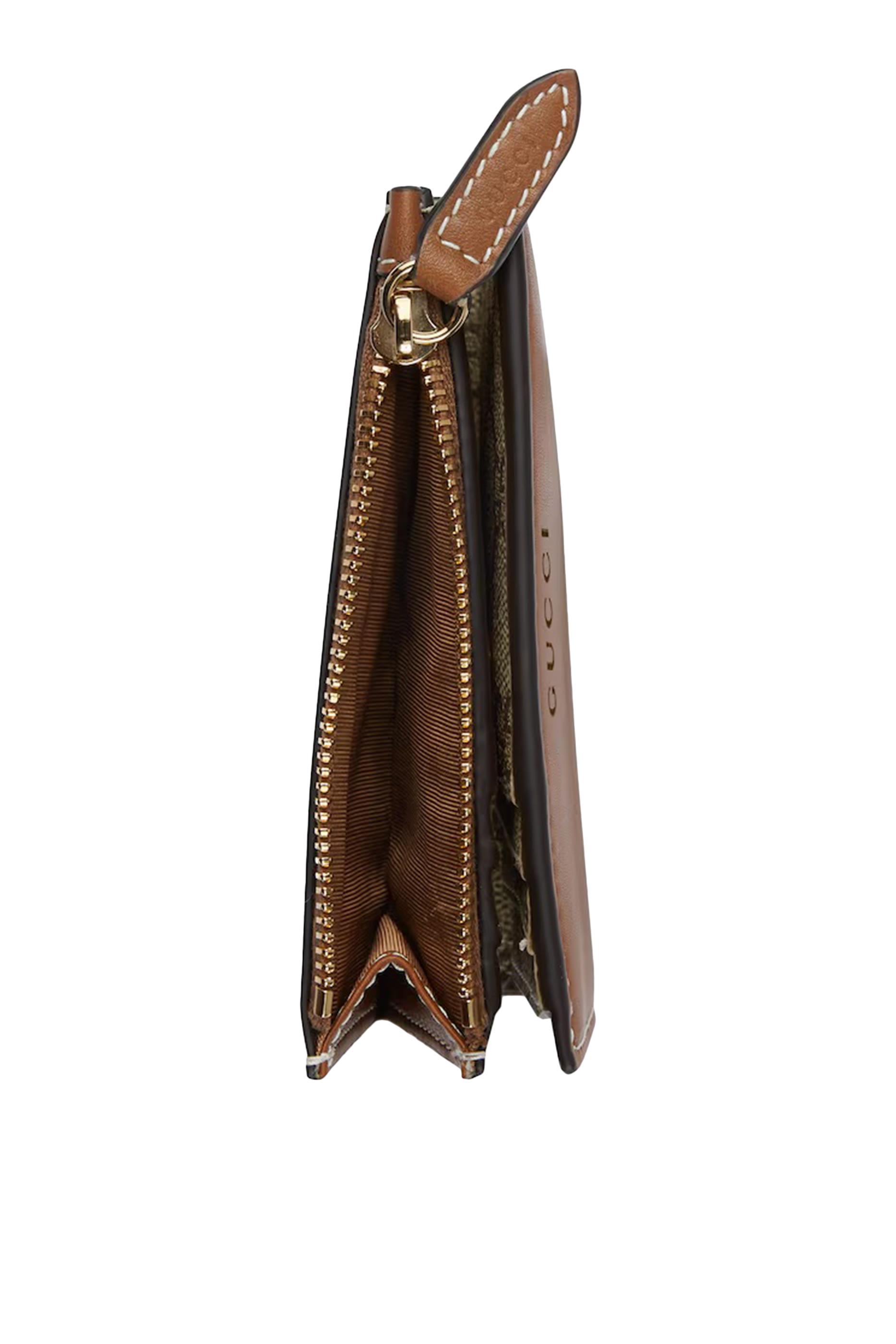 محفظة متوسطة بتطريز شعار الماركة