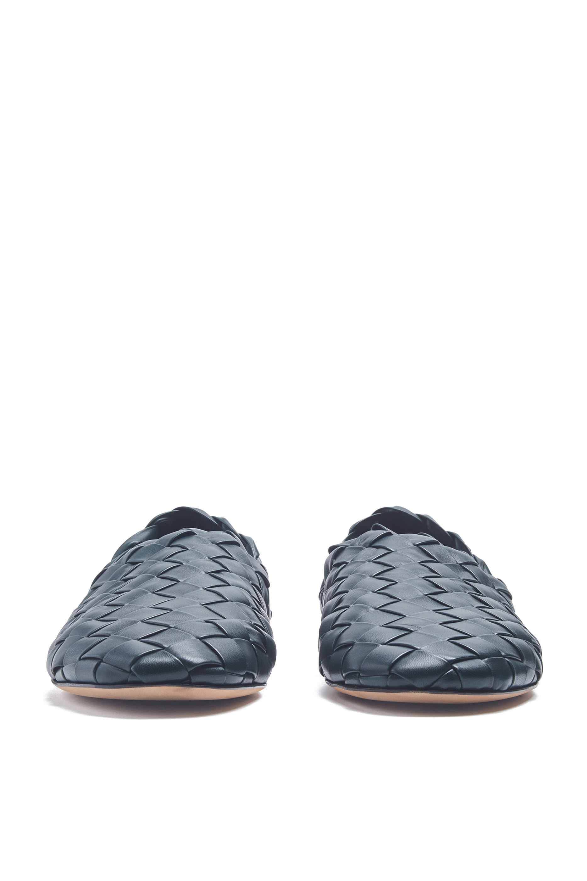 حذاء سهل الارتداء جلد مجدول