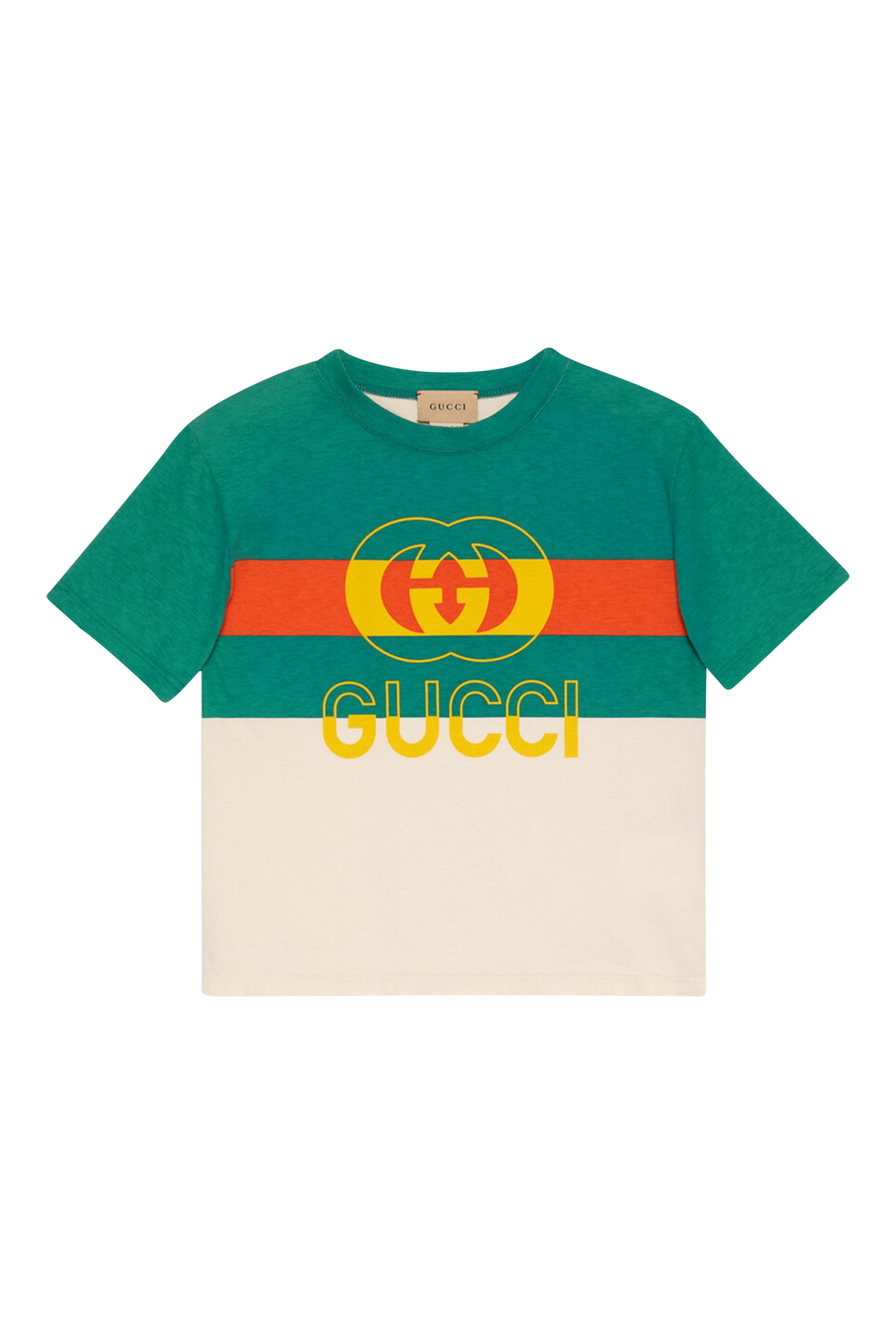 تيشيرت مقسم بألوان بشعار الماركة