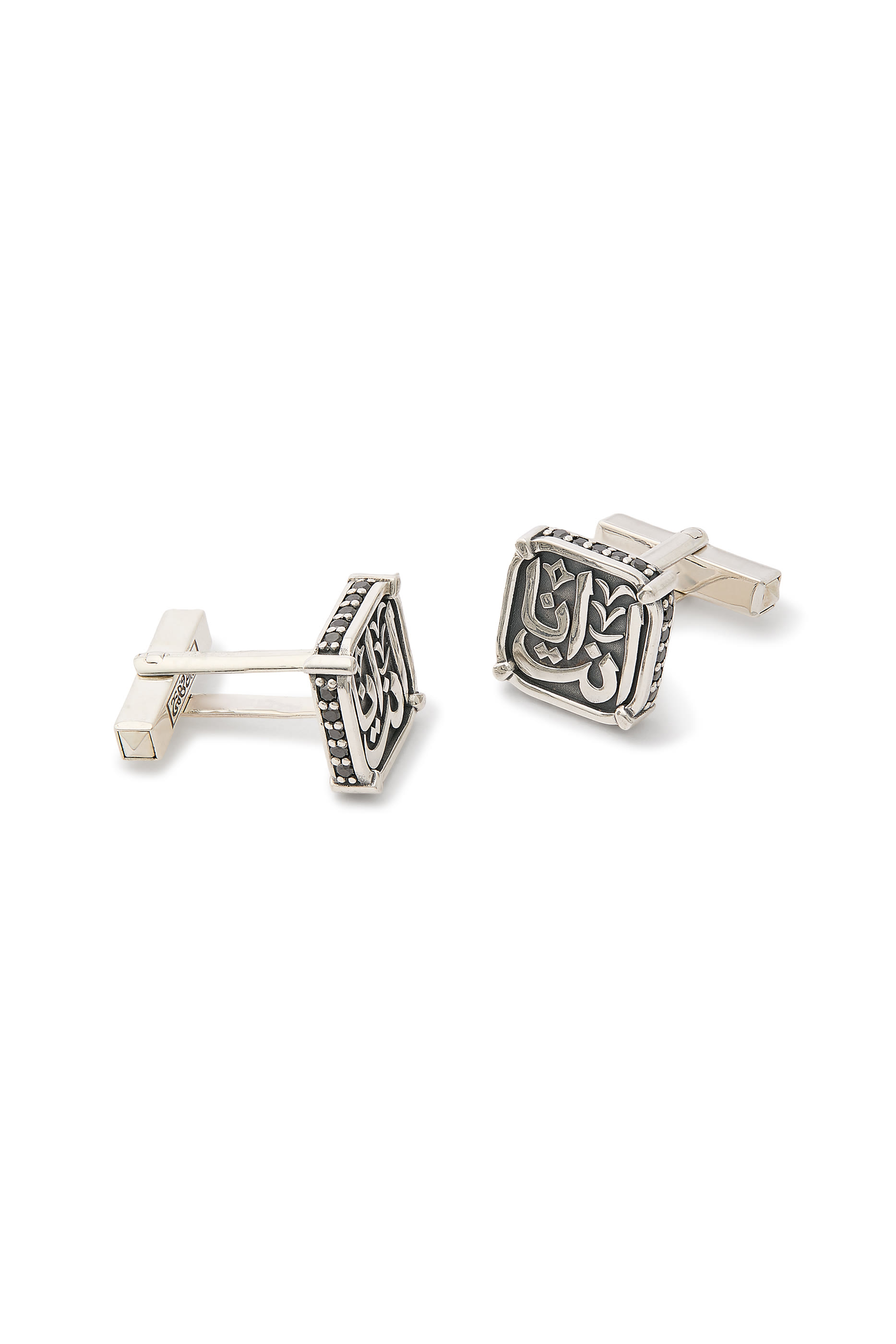 We Are One Diamond Cufflinks, Sterling Silver