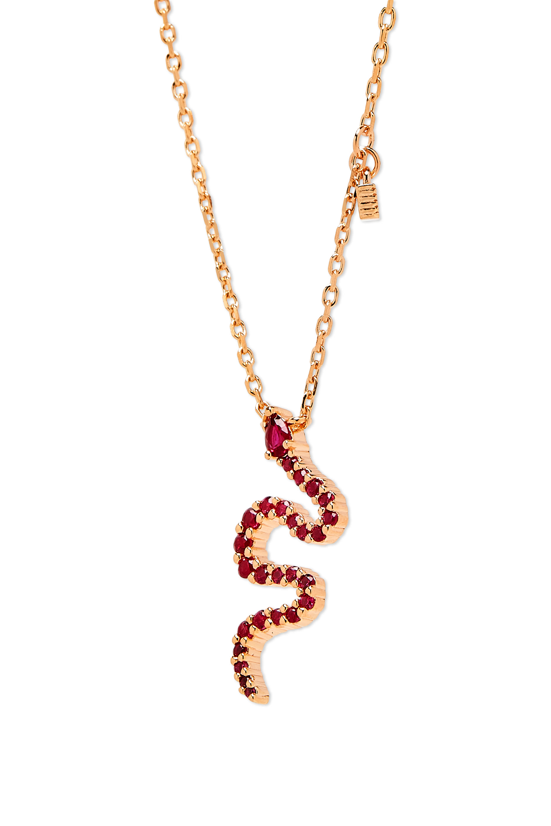 قلادة بدلاية، فضة إسترلينية مطلية بذهب وردي عيار 14