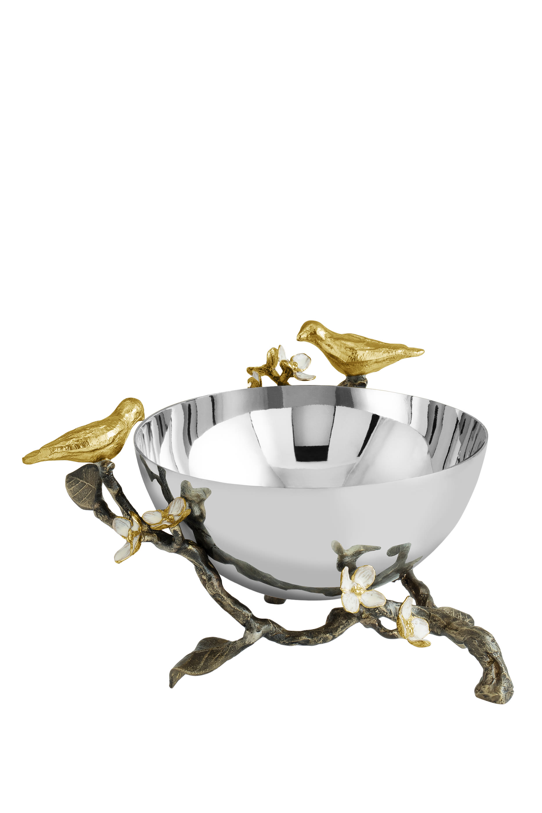 وعاء مكسرات مزين بطيور حب