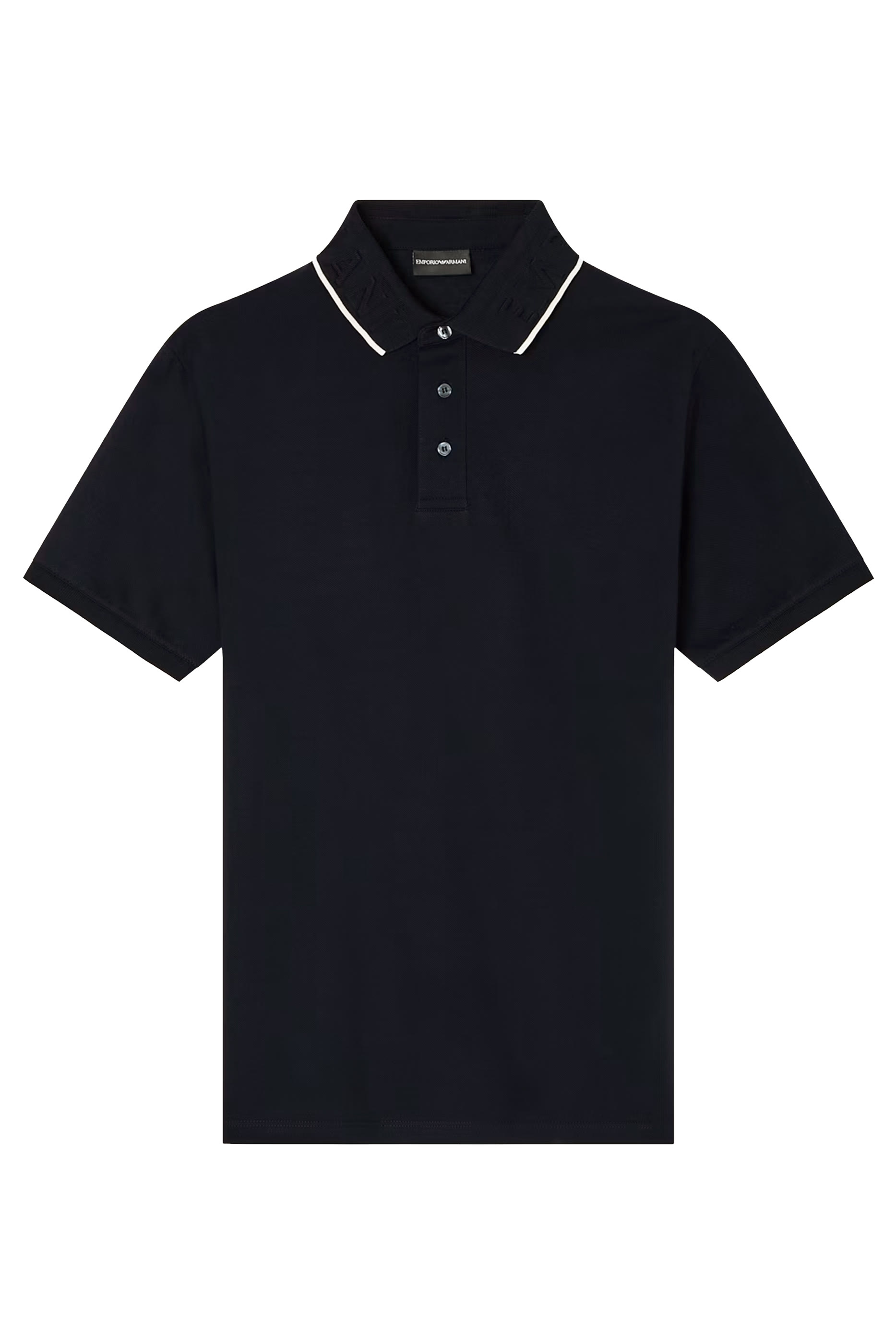 Embossed Logo Collar Piqu&eacute; Polo Shirt