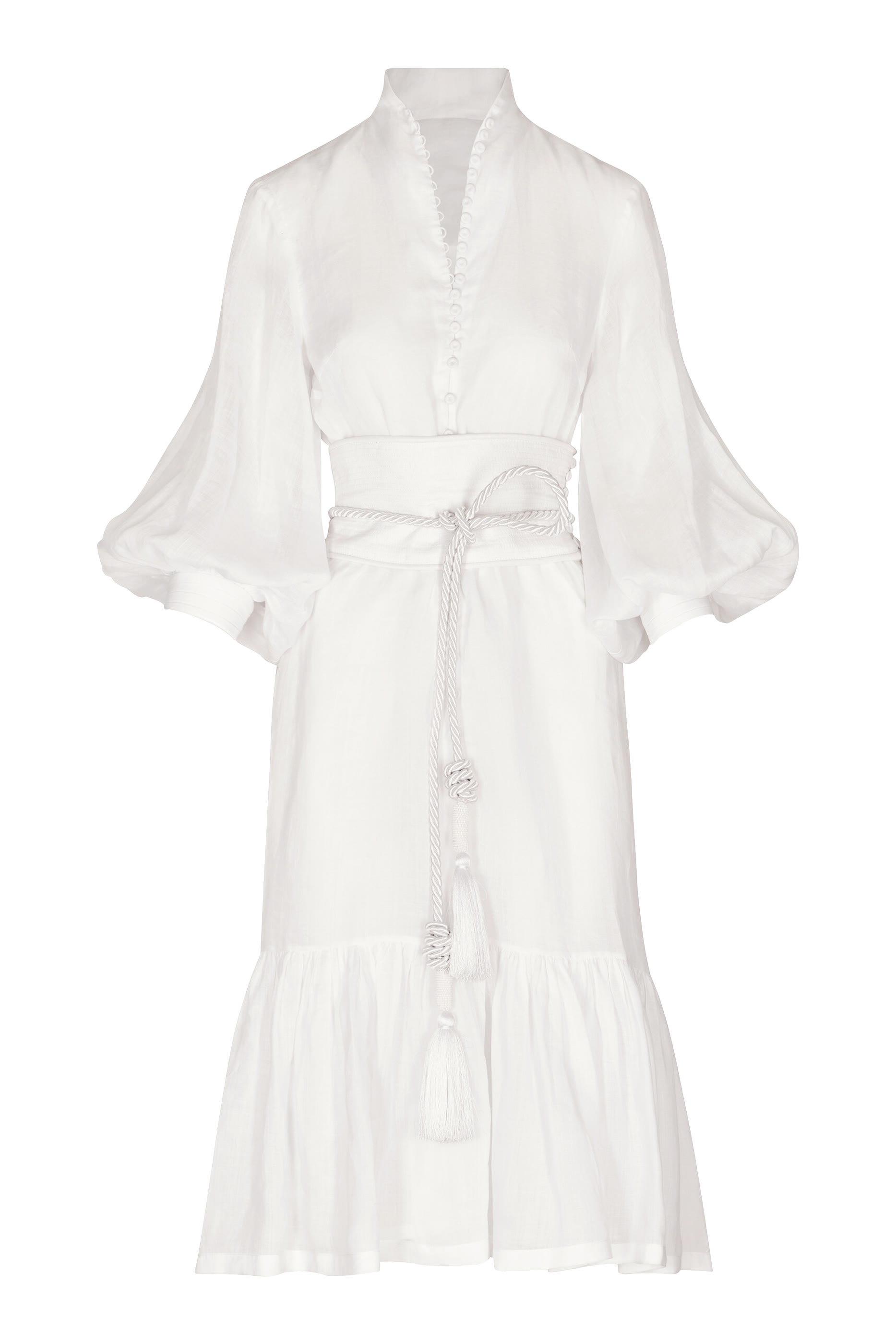 فستان بيورا متوسط الطول بحزام