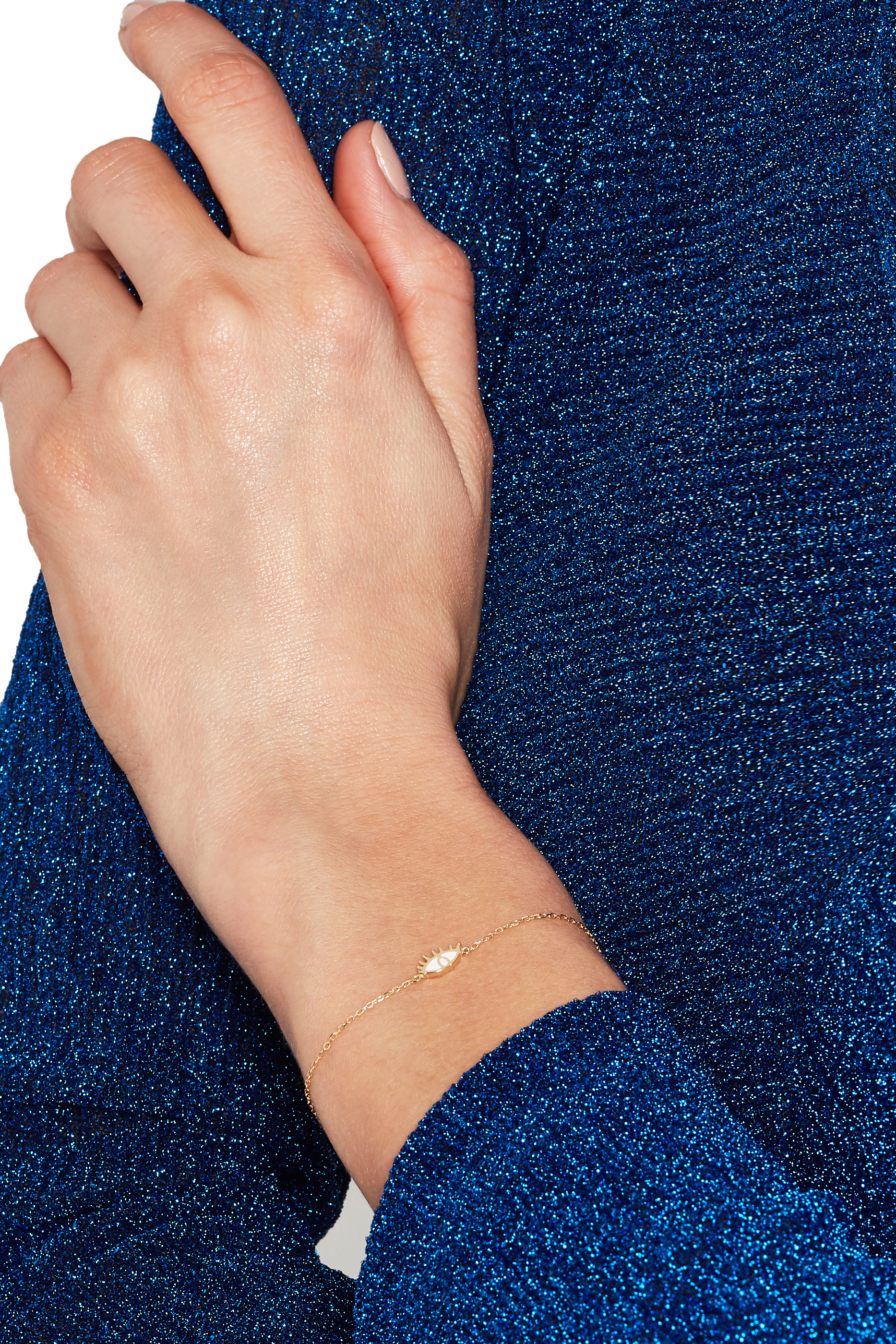 سوار بحلية عين الحسود مطلية بمينا