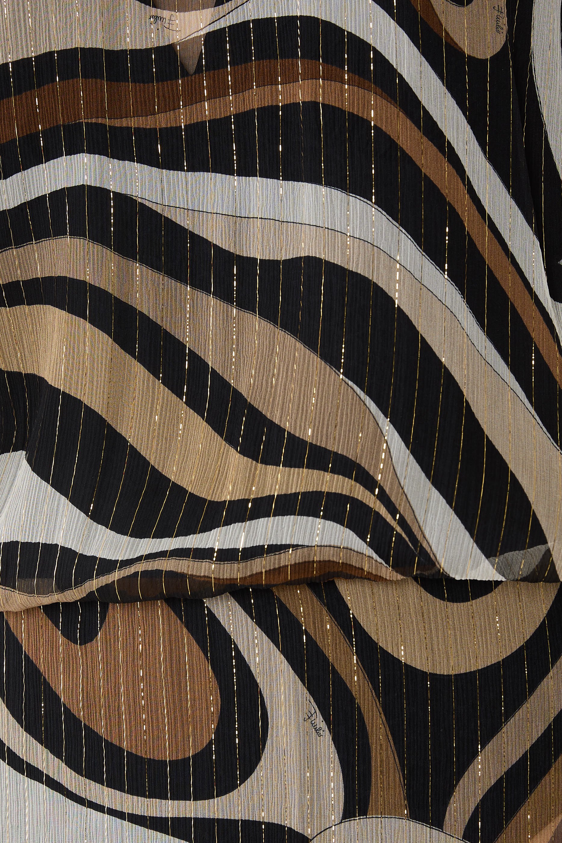 فستان كريبون طويل بنقشة مارمو