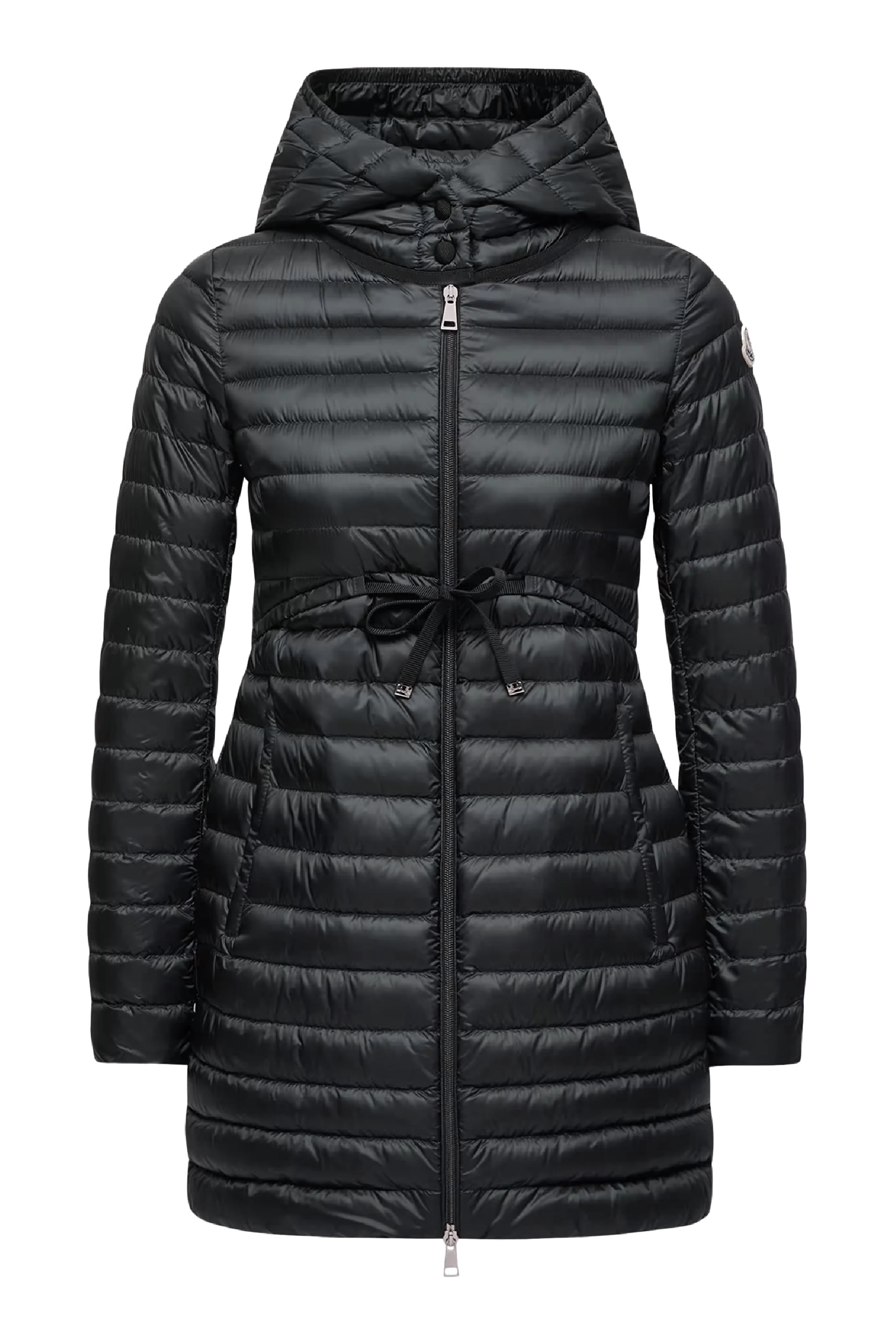 جاكيت بتصميم مبطن بالزغب وغطاء رأس وقصة واسعة نحو الأسفل