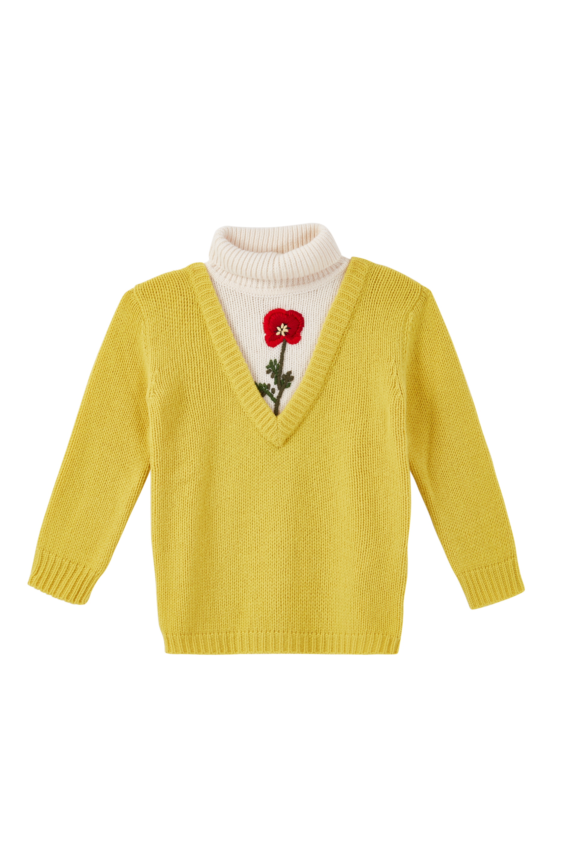 سترة مطرزة بياقة عالية