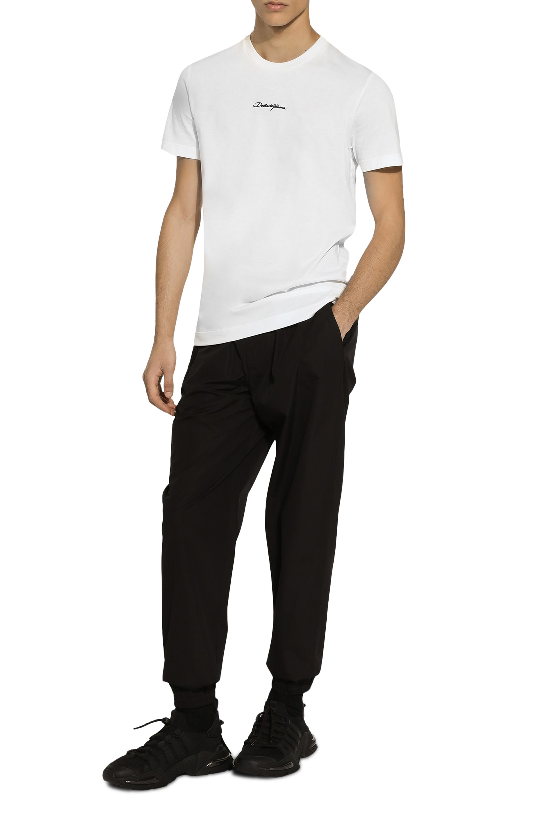 تيشيرت بشعار الماركة قطن