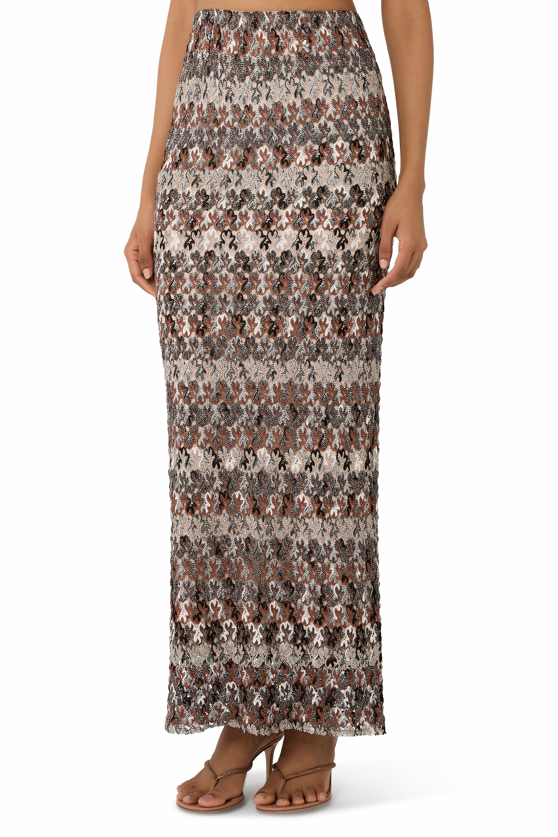 تنورة طويلة مخططة راشيل لوركس دانتيل