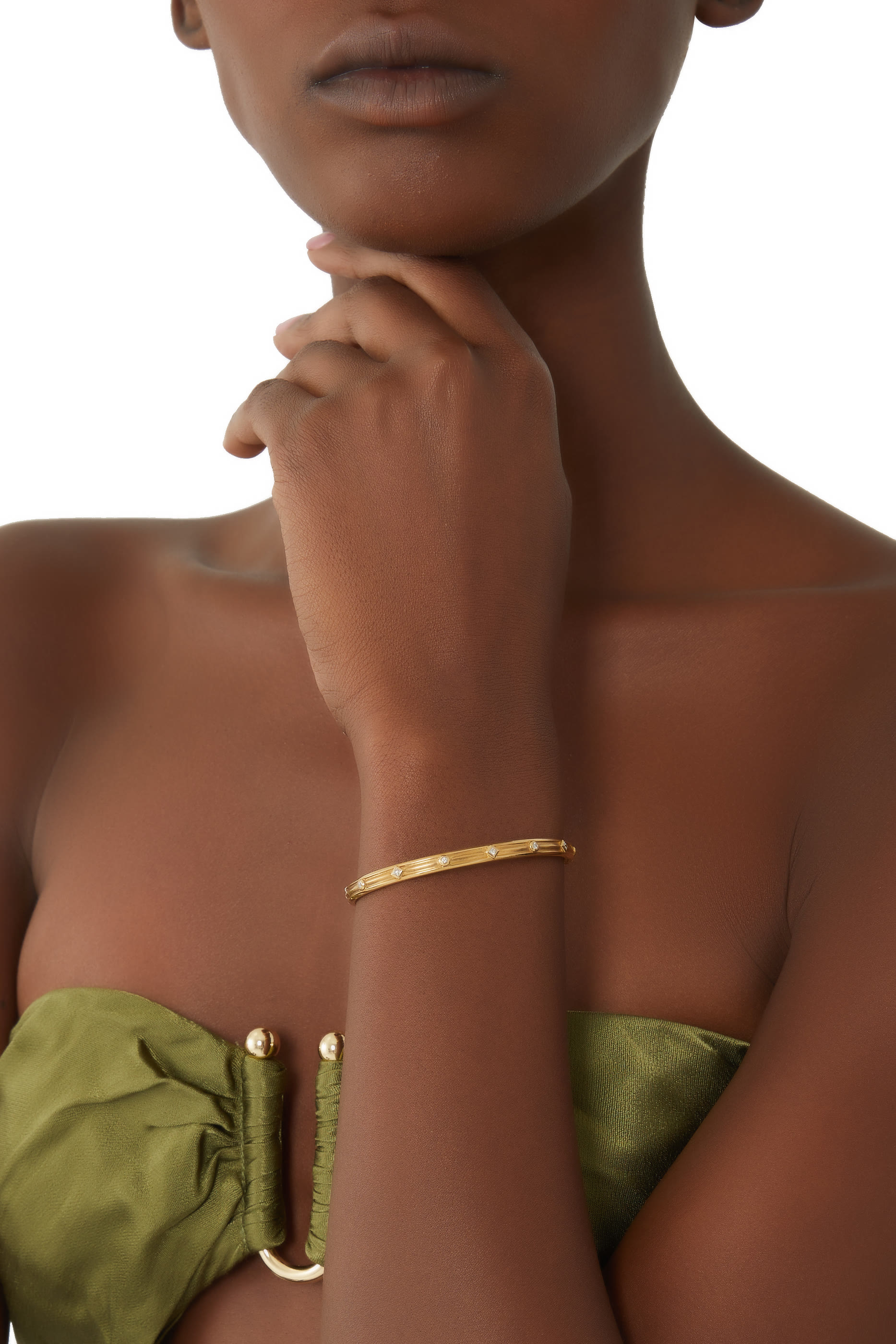 Modern Renaissance Bracelet, 18k Gold With Diamonds