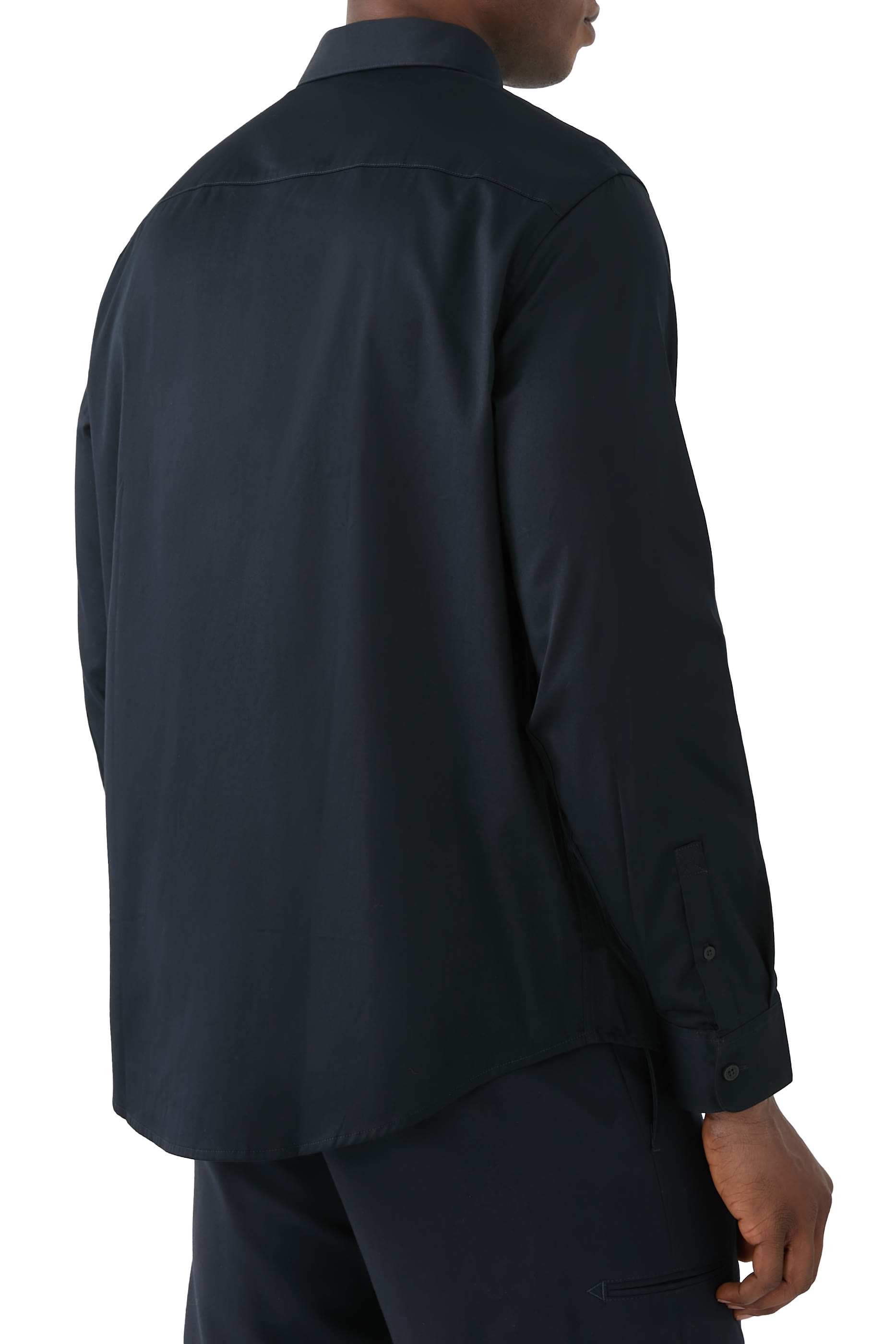 قميص أي أس في بقصة عادية قطن جيرسيه مطاطي